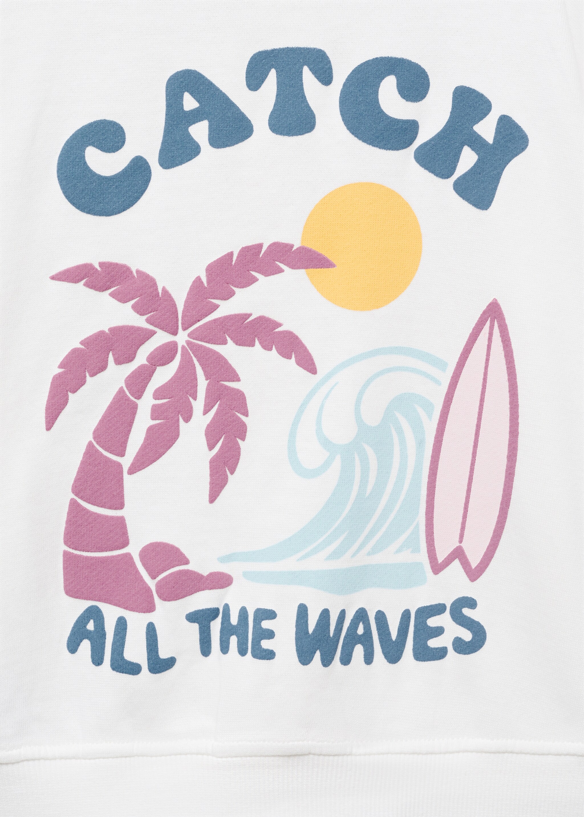 Sudadera mensaje estampado capucha - Detalle del artículo 0, Blanco roto. Ref: 87088263-00.