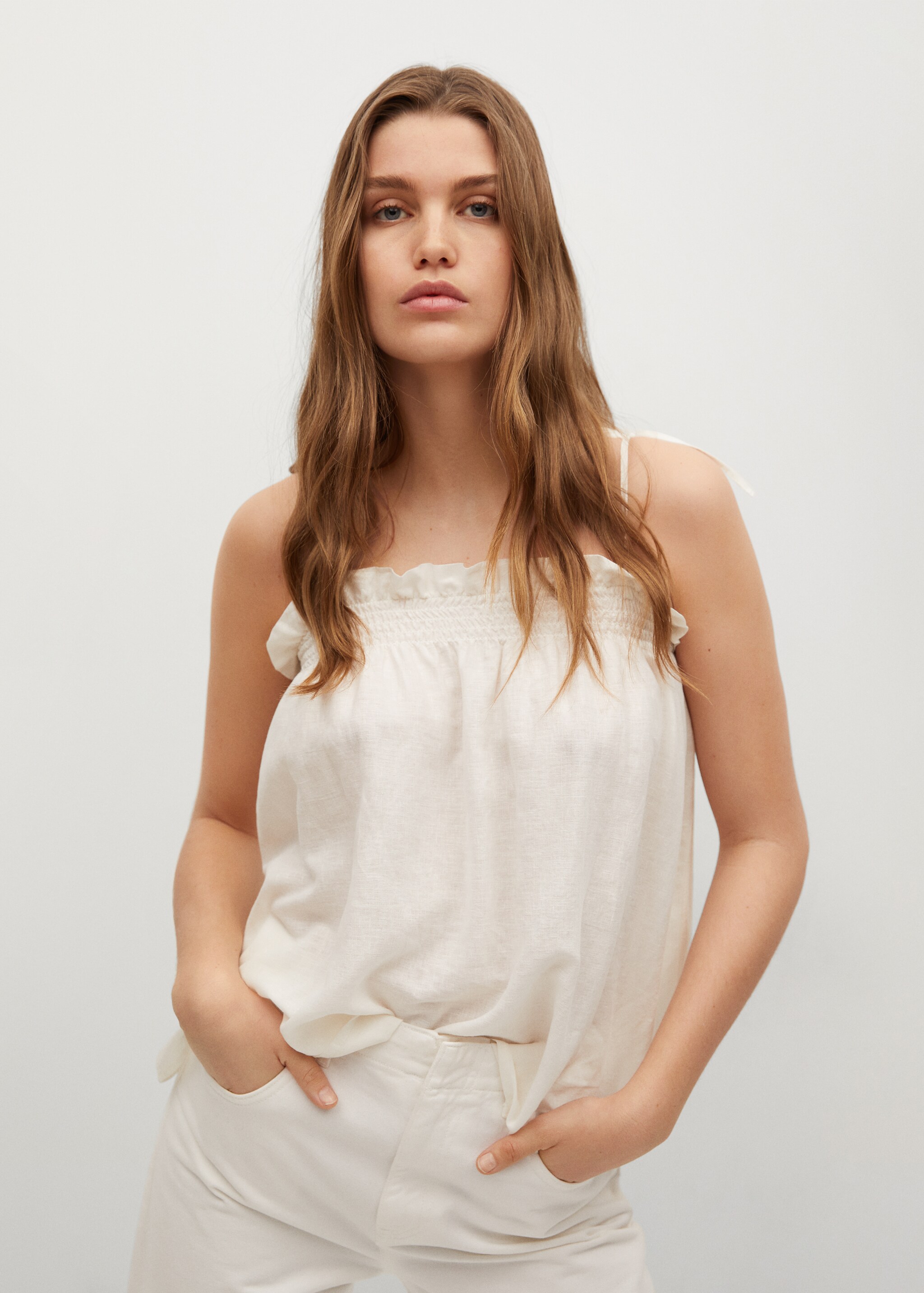 Flowy linen top - Medium plane