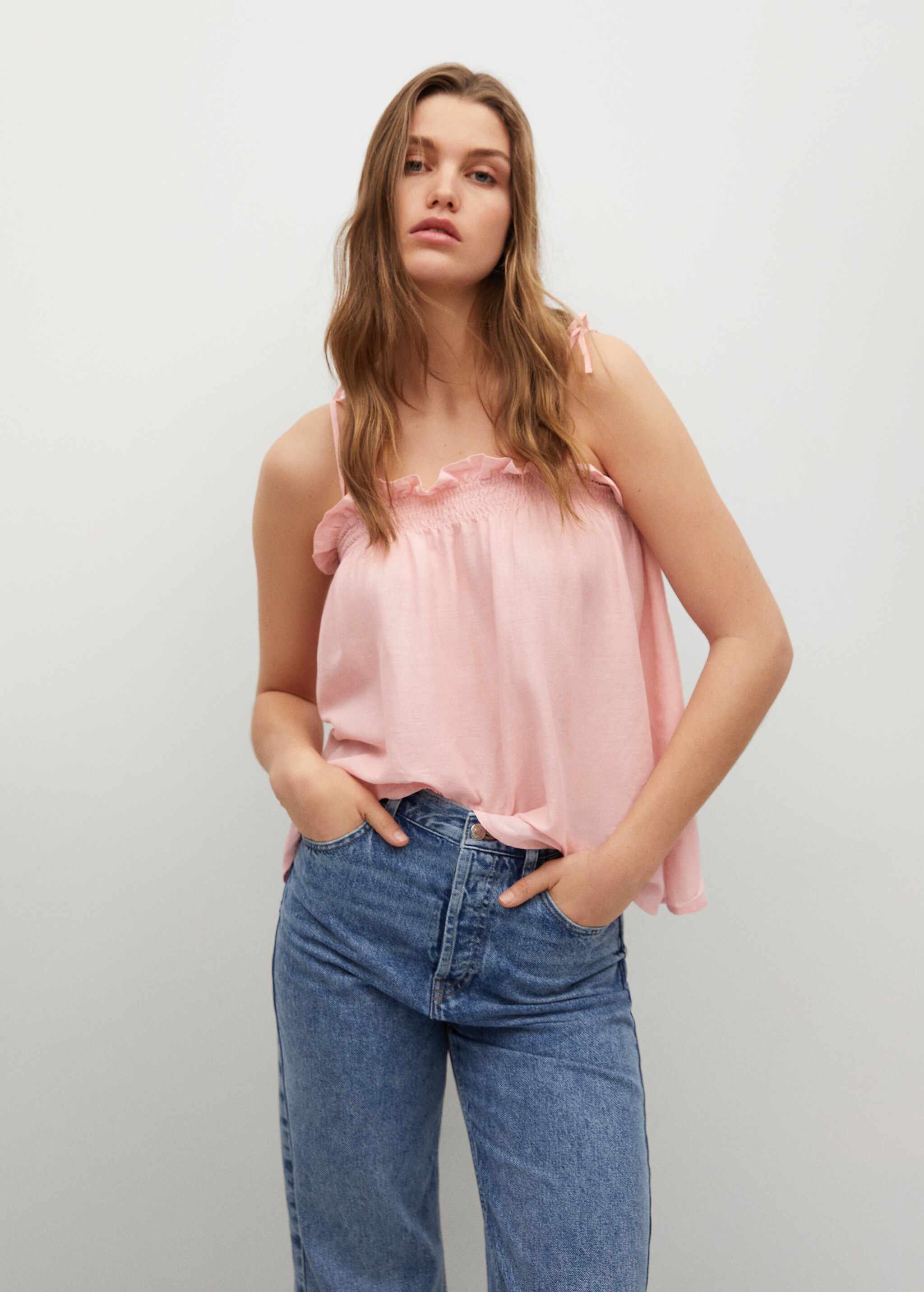 Top lino fluido - Plano medio