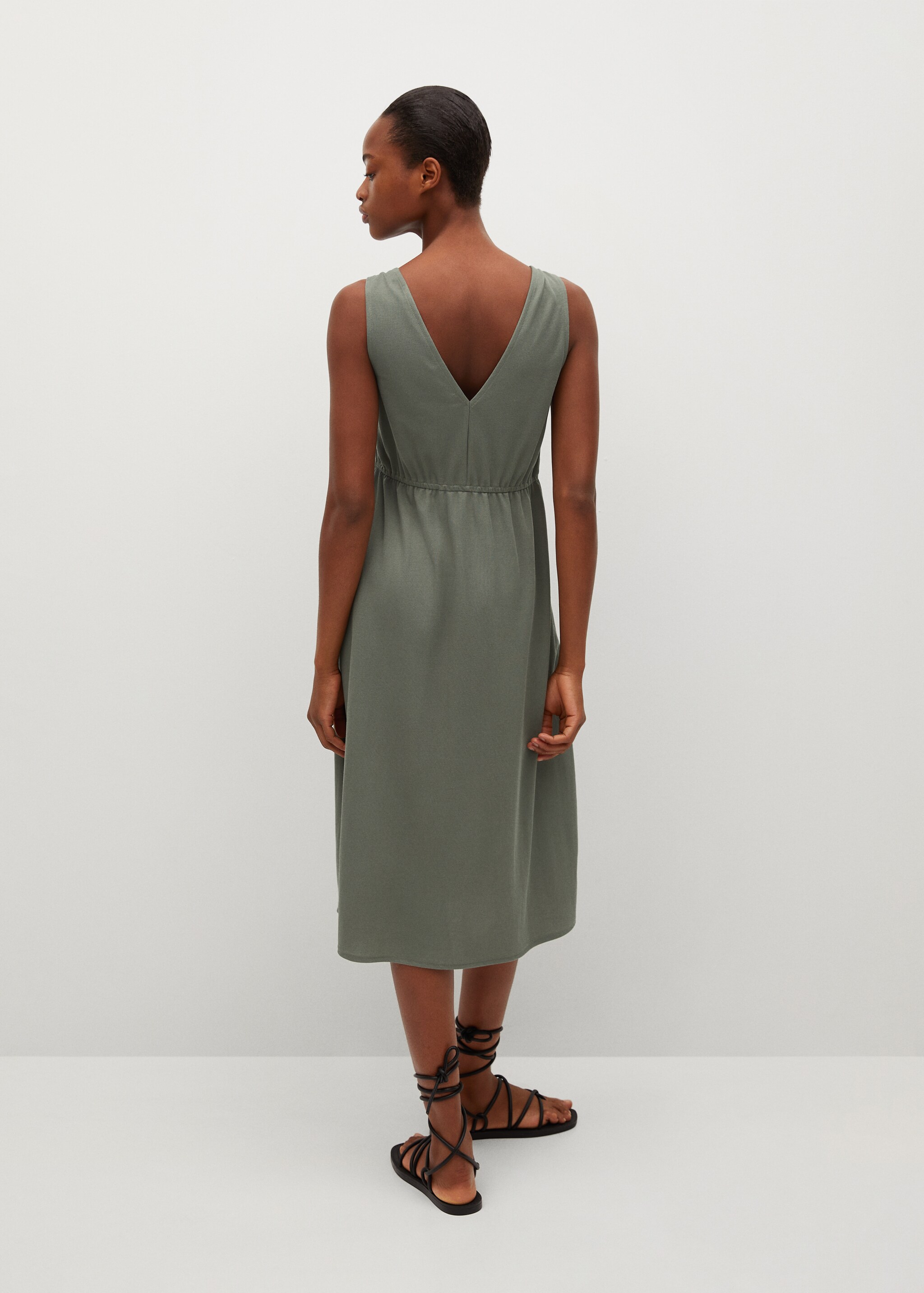 Vestido cintura elástica - Reverso del artículo