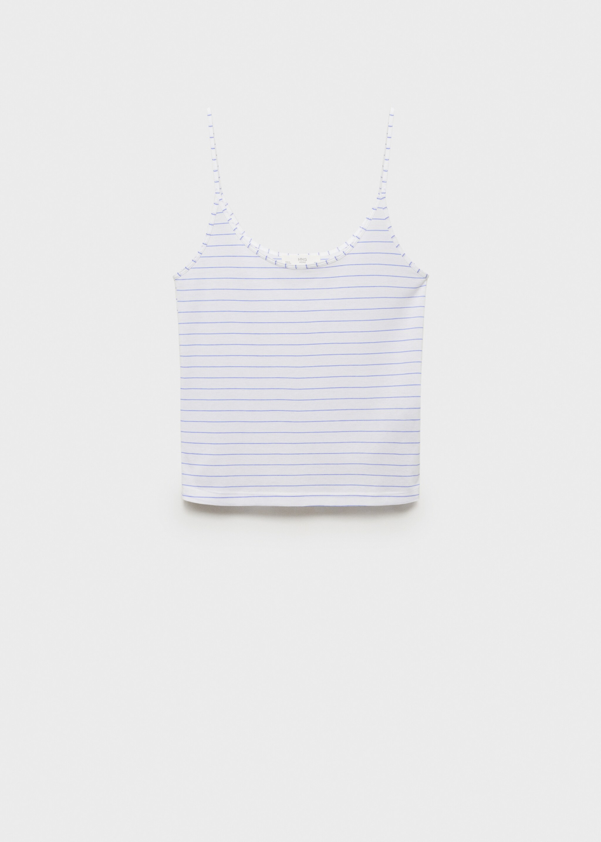 Haut de pyjama en coton à rayures - Article sans modèle, Blanc. Ref: 87088650-00.