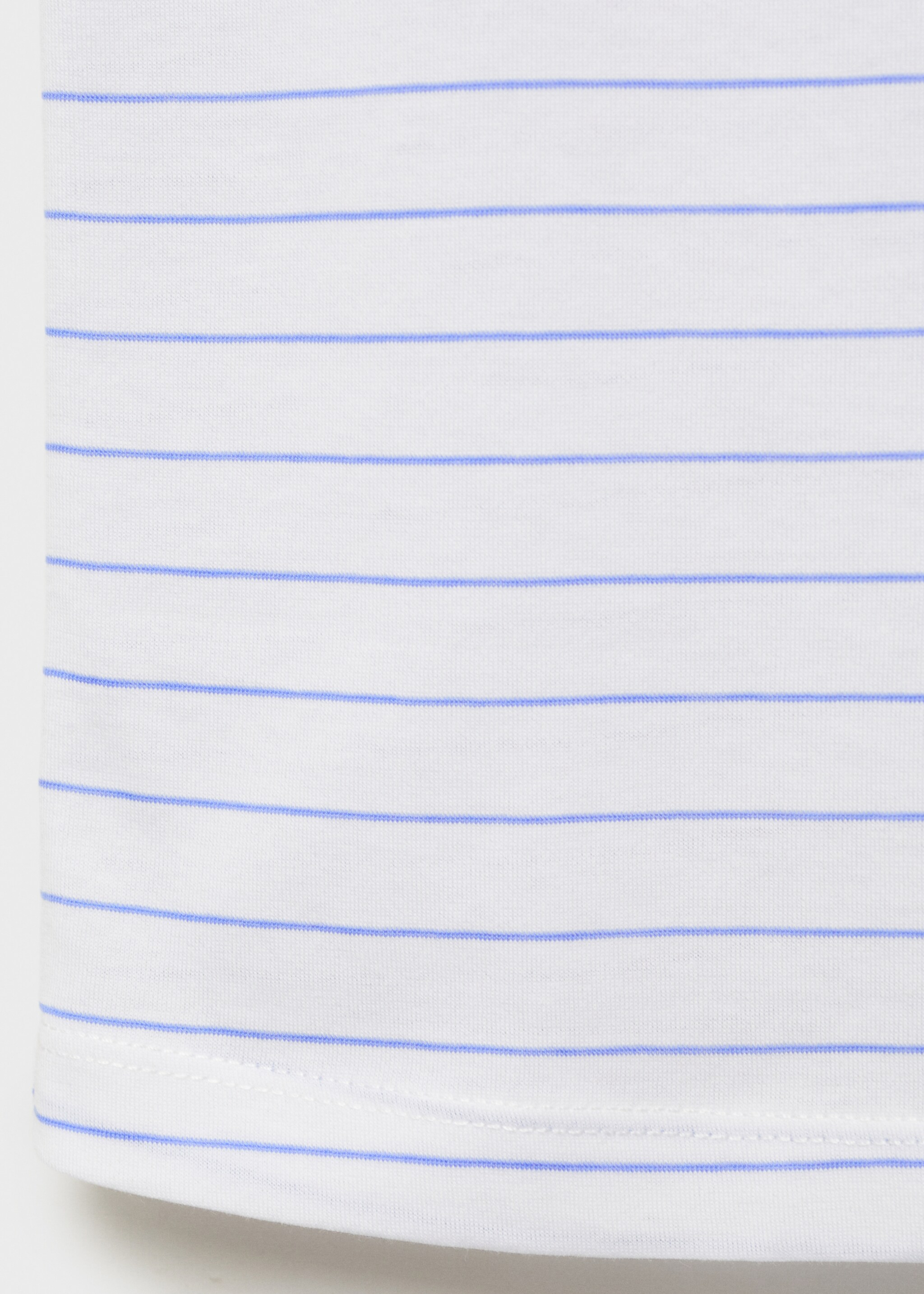 Haut de pyjama en coton à rayures - Détail de l'article 0, Blanc. Ref: 87088650-00.