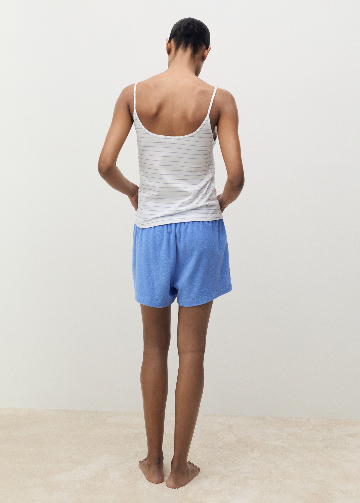 Haut de pyjama en coton à rayures - Verso de l’article