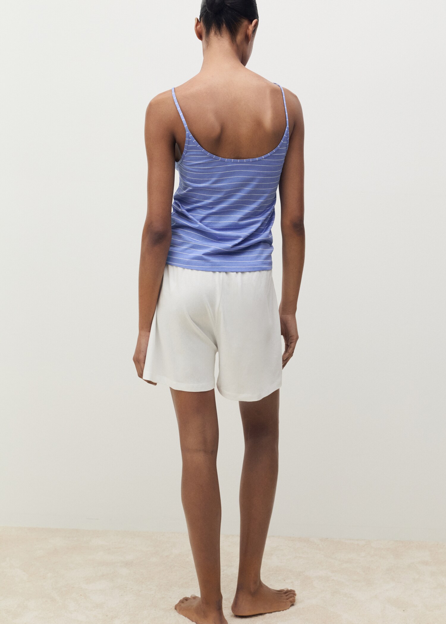 Haut de pyjama en coton à rayures - Verso de l’article