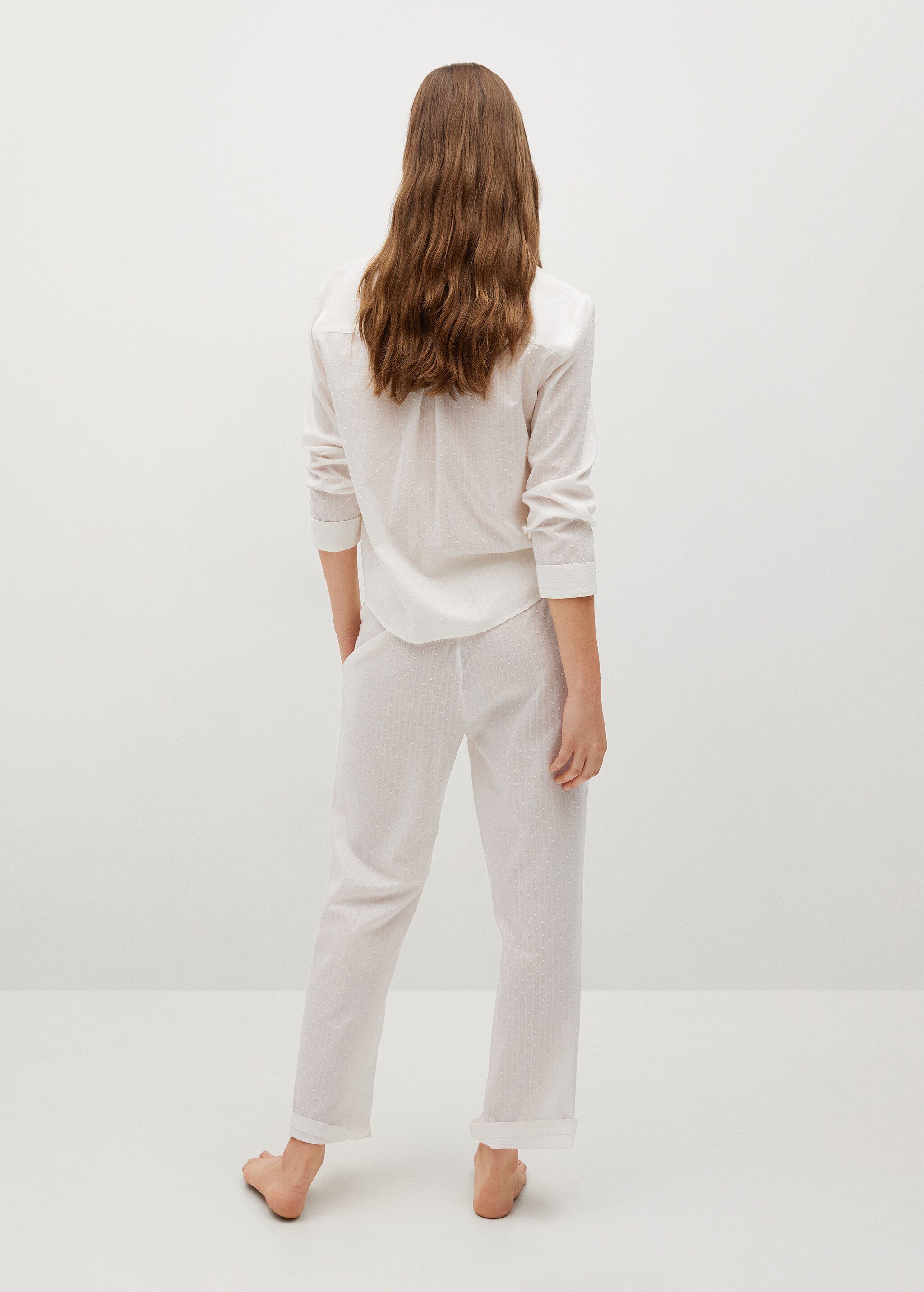 Pantalón pijama algodón plumeti - Reverso del artículo