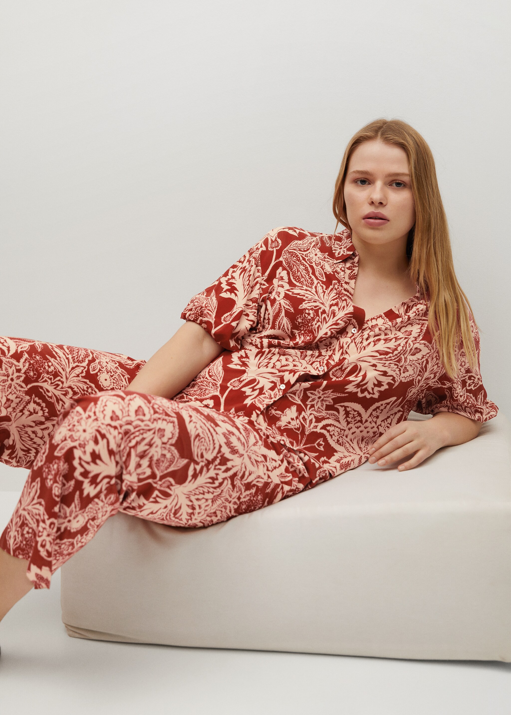 Flowy printed trousers - Details of the article 1
