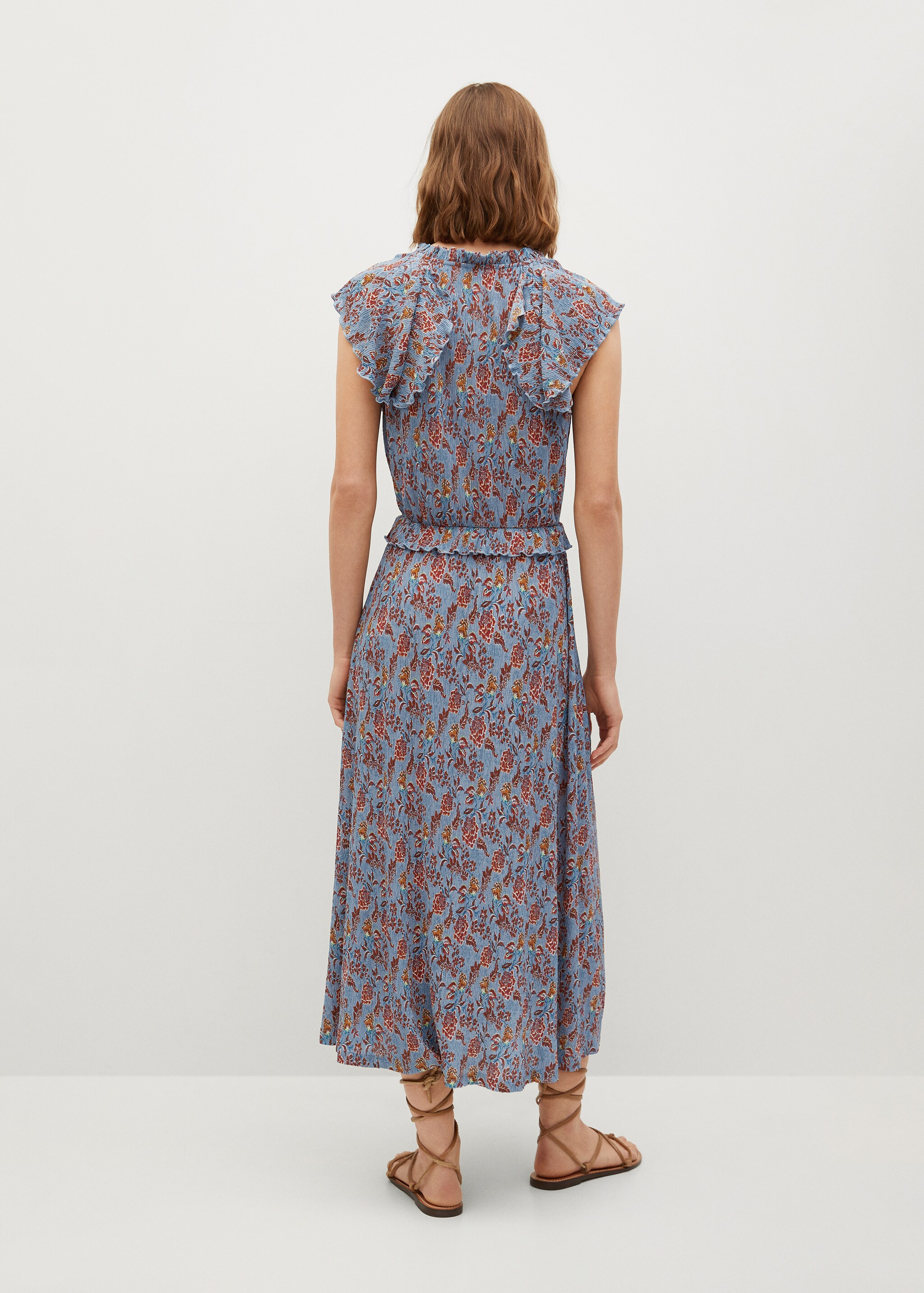 Vestido textura volante - Reverso del artículo