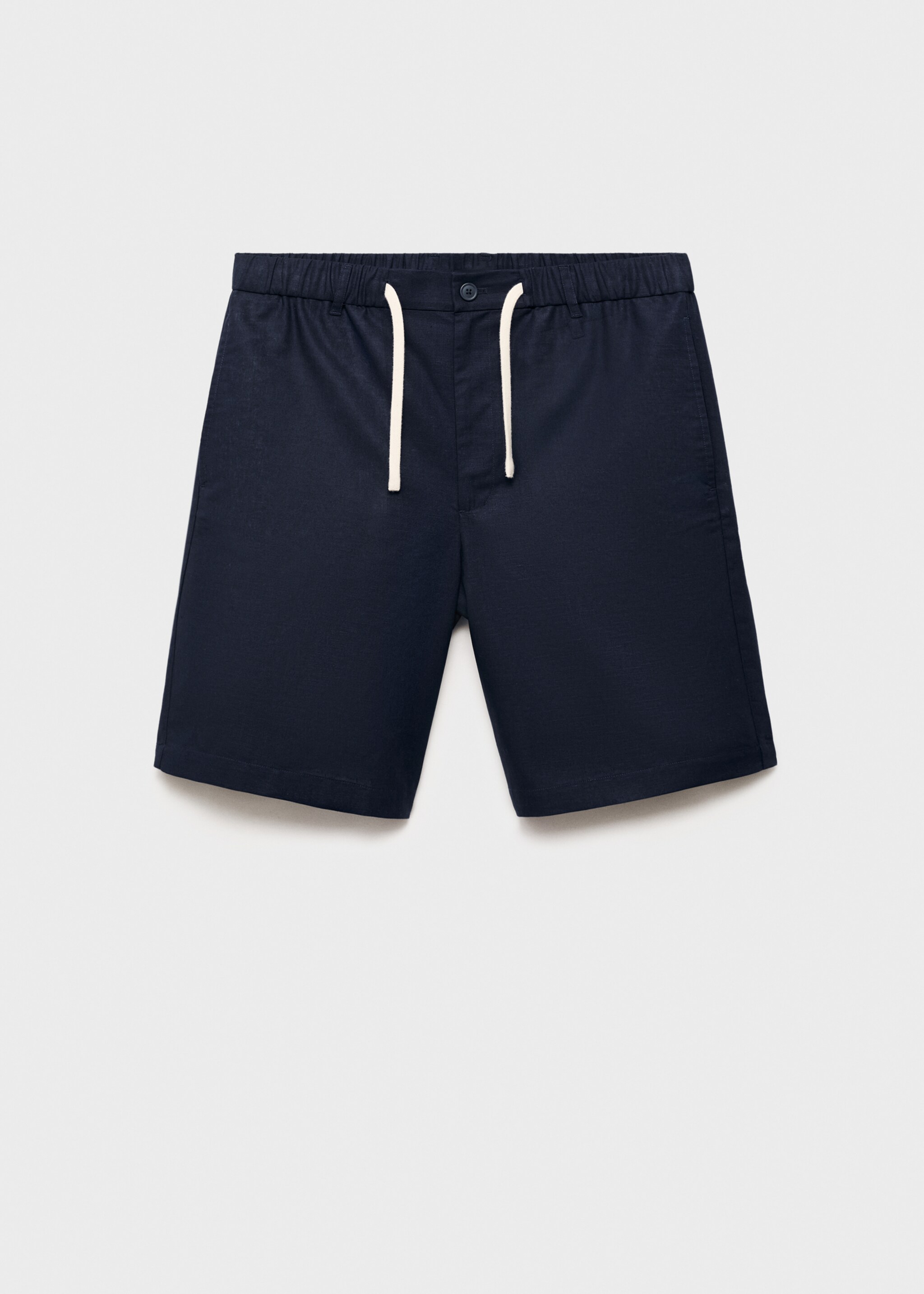 Bermudashorts aus Baumwolle mit Leinen - Artikel ohne Model, Petrolblau. Ref: 87089204-00.
