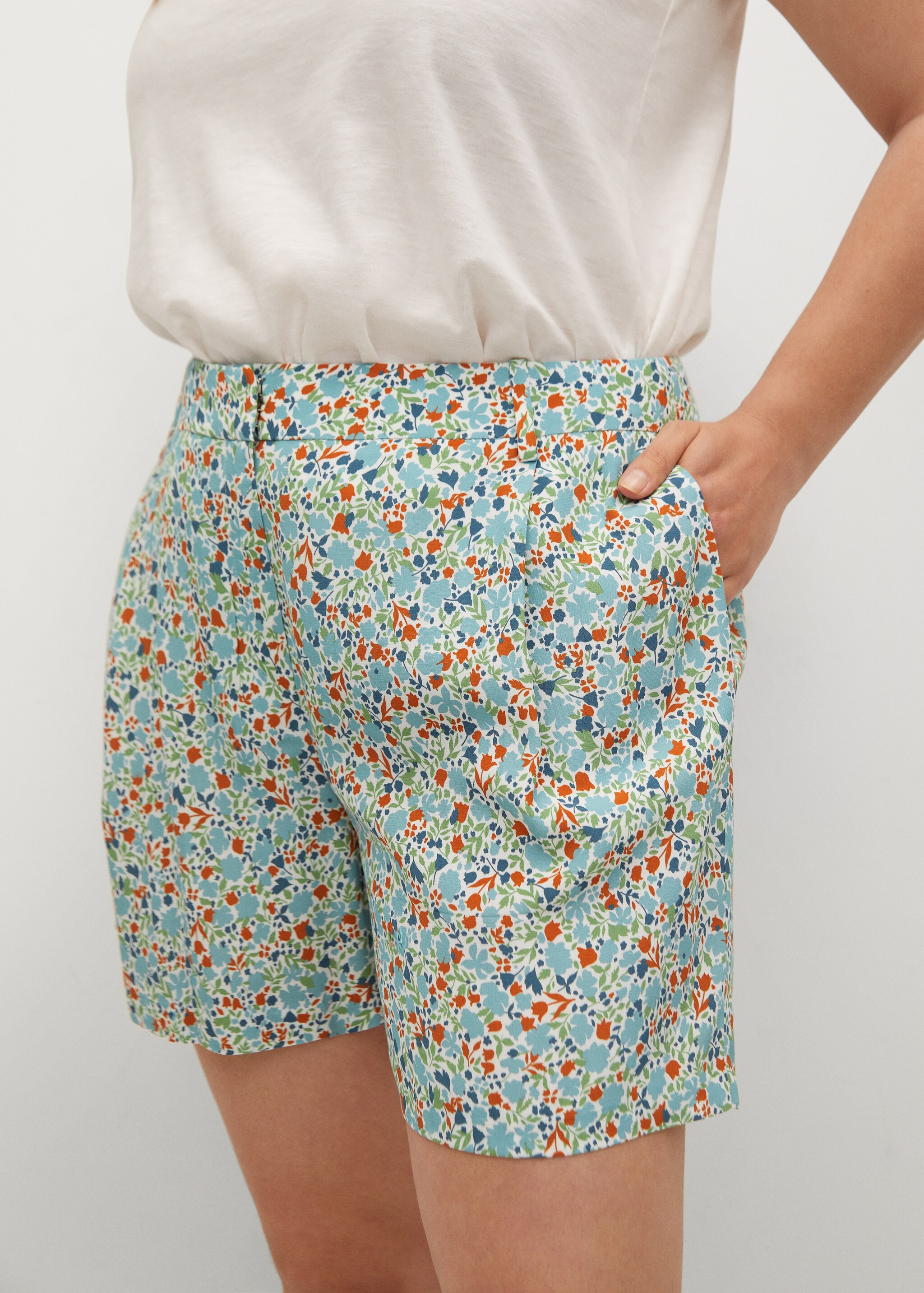 Printed flowy shorts - Medium plane