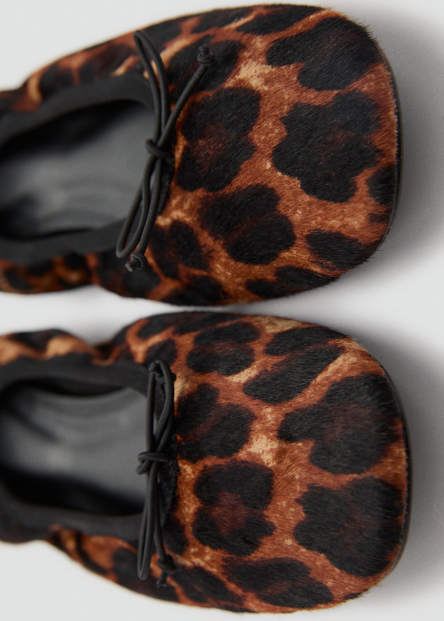 Animal-print leather ballet flats - Details of the article 2