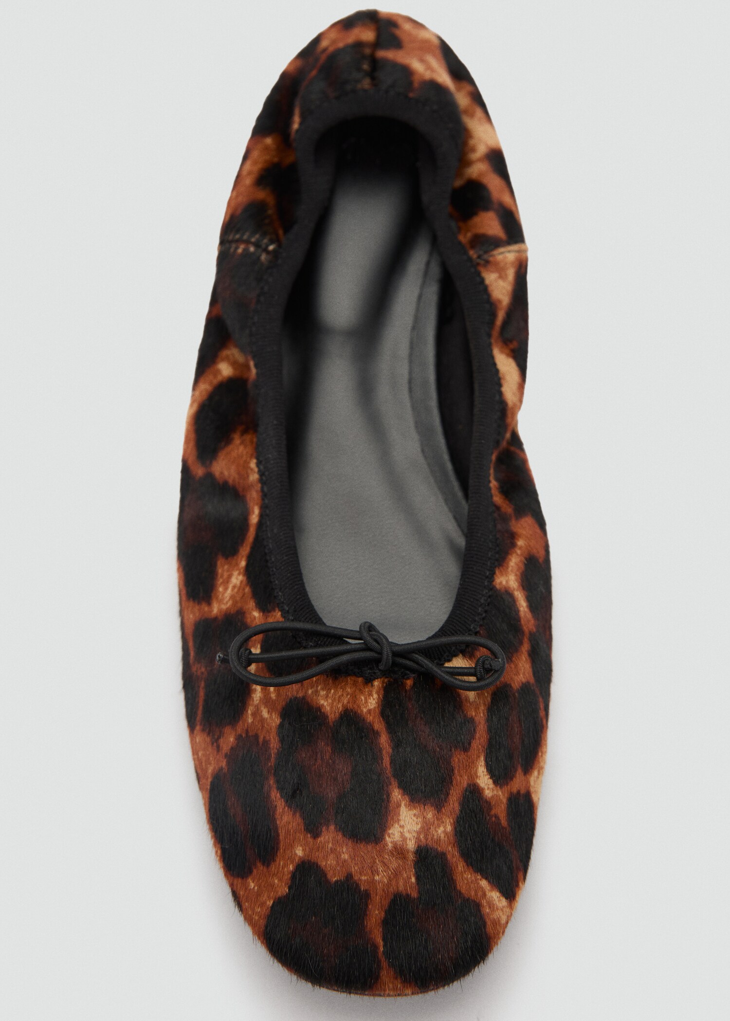 Animal-print leather ballet flats - Details of the article 3