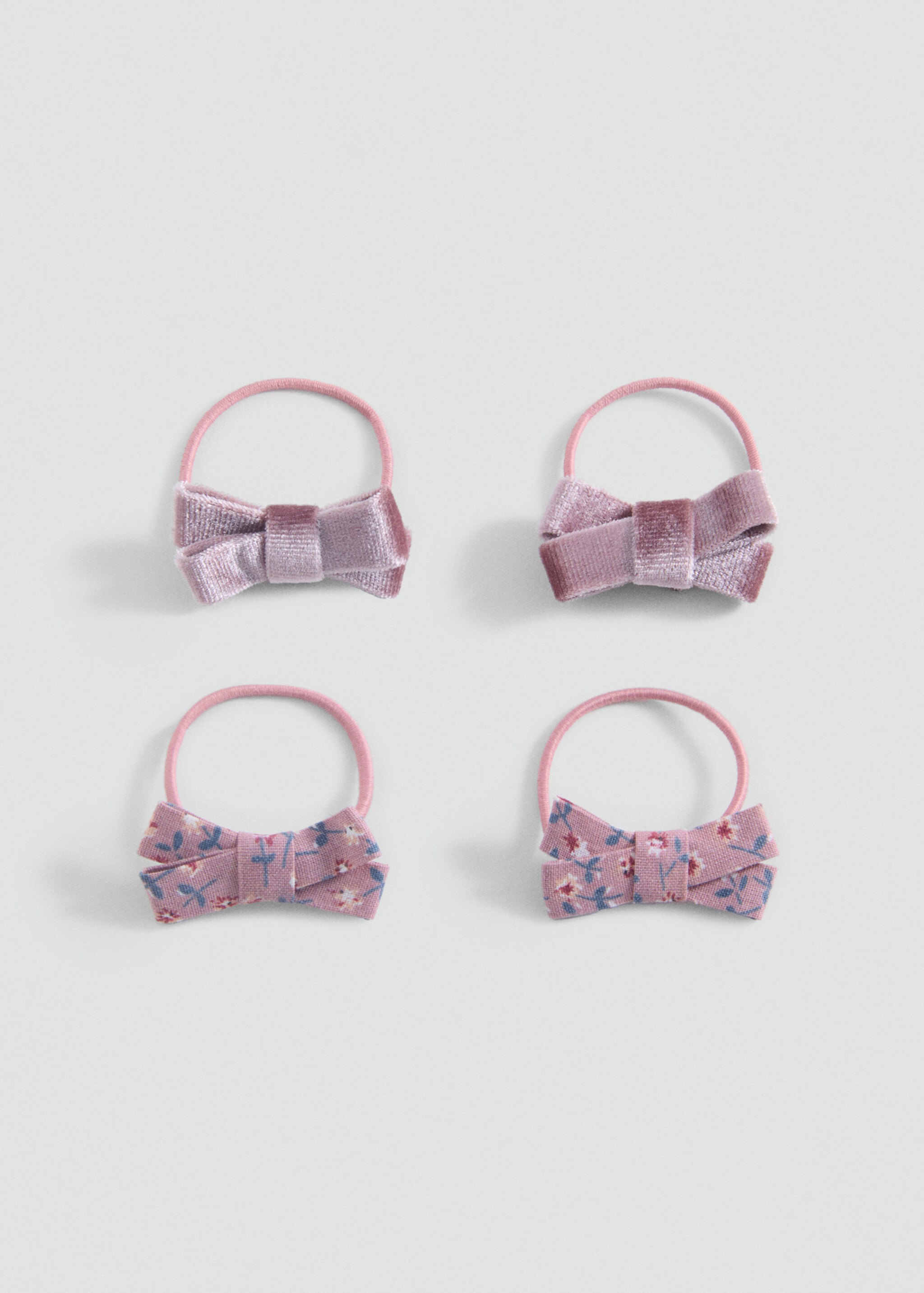 4er-Pack Scrunchies - Artikel ohne Model, Zartrosa. Ref: 87090305-00.