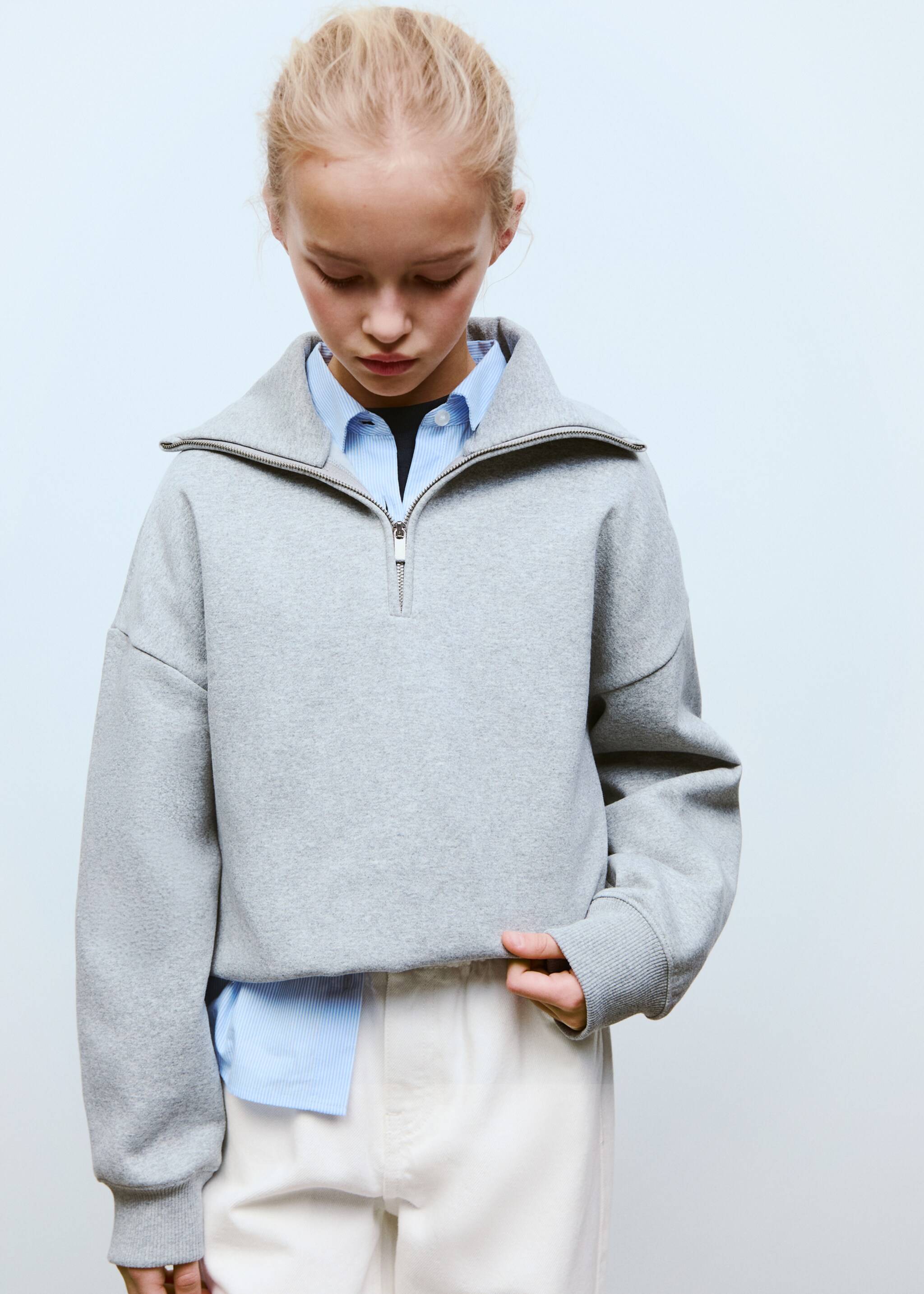 Τζιν paperbag - Μεσαίο πλάνο, Υπόλευκο. Ref: 87090413-00.