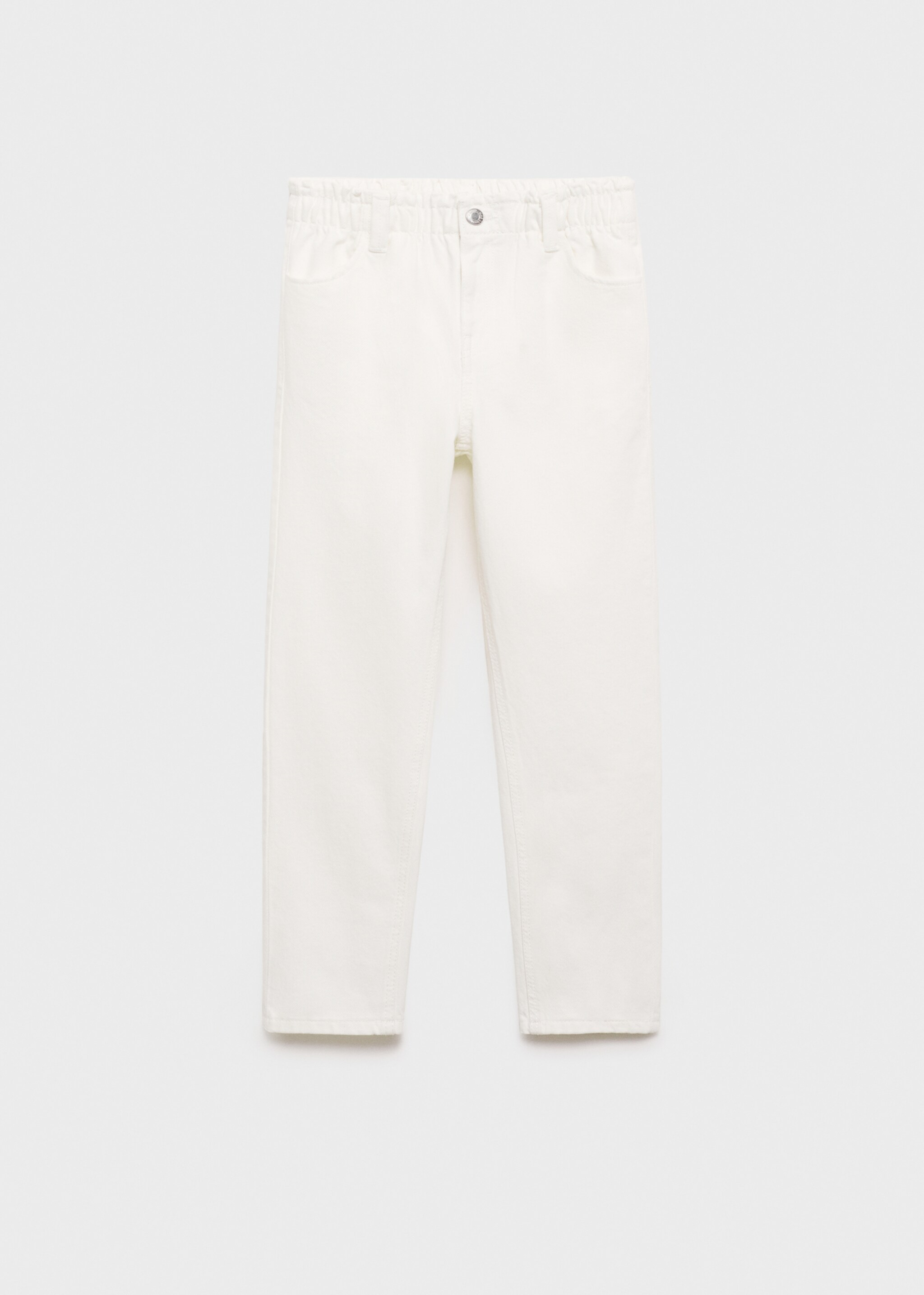 Τζιν paperbag - Προϊόν χωρίς μοντέλο, Υπόλευκο. Ref: 87090413-00.