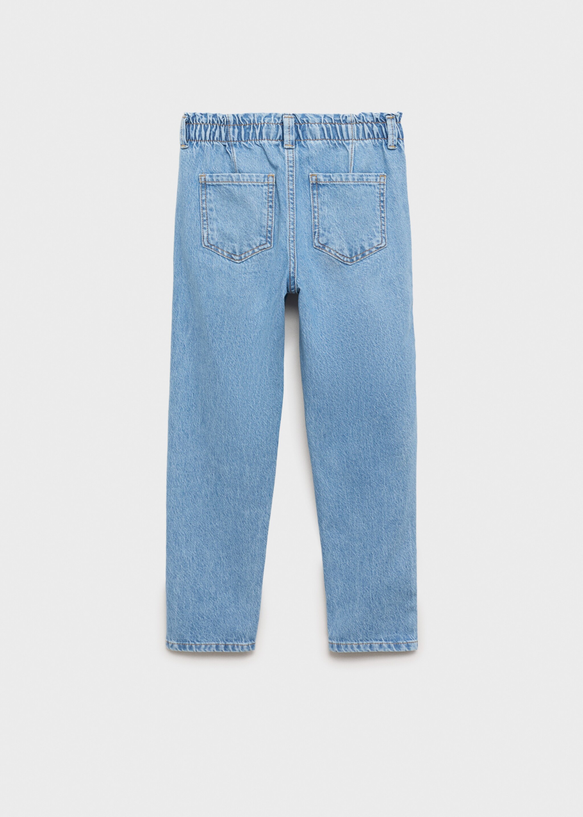 Džíny paperbag - Zadní strana zboží, Středně modrá. Ref: 87090413-00.