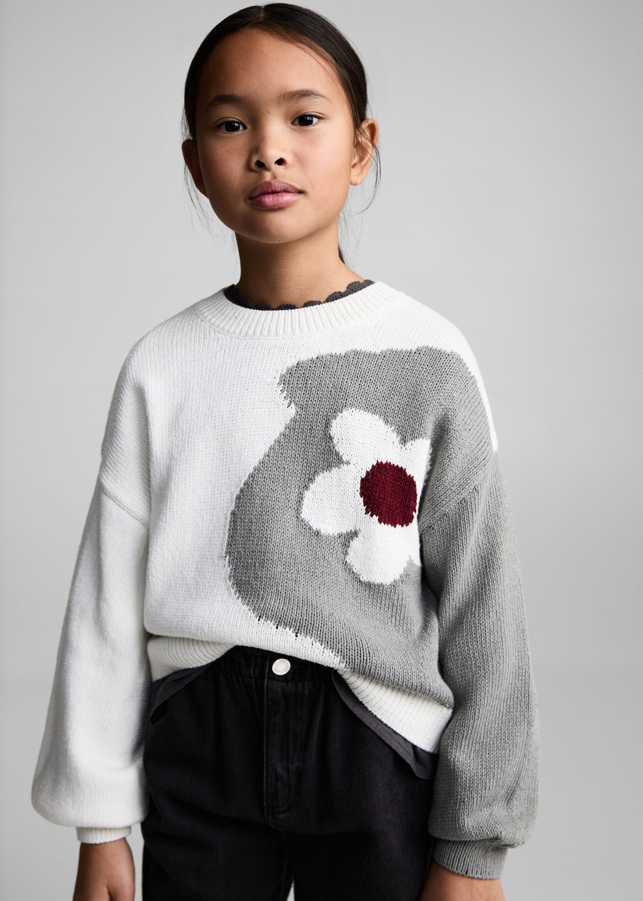 Paperbag jeans - Middenvlak, Black denim. Ref: 87090413-00.