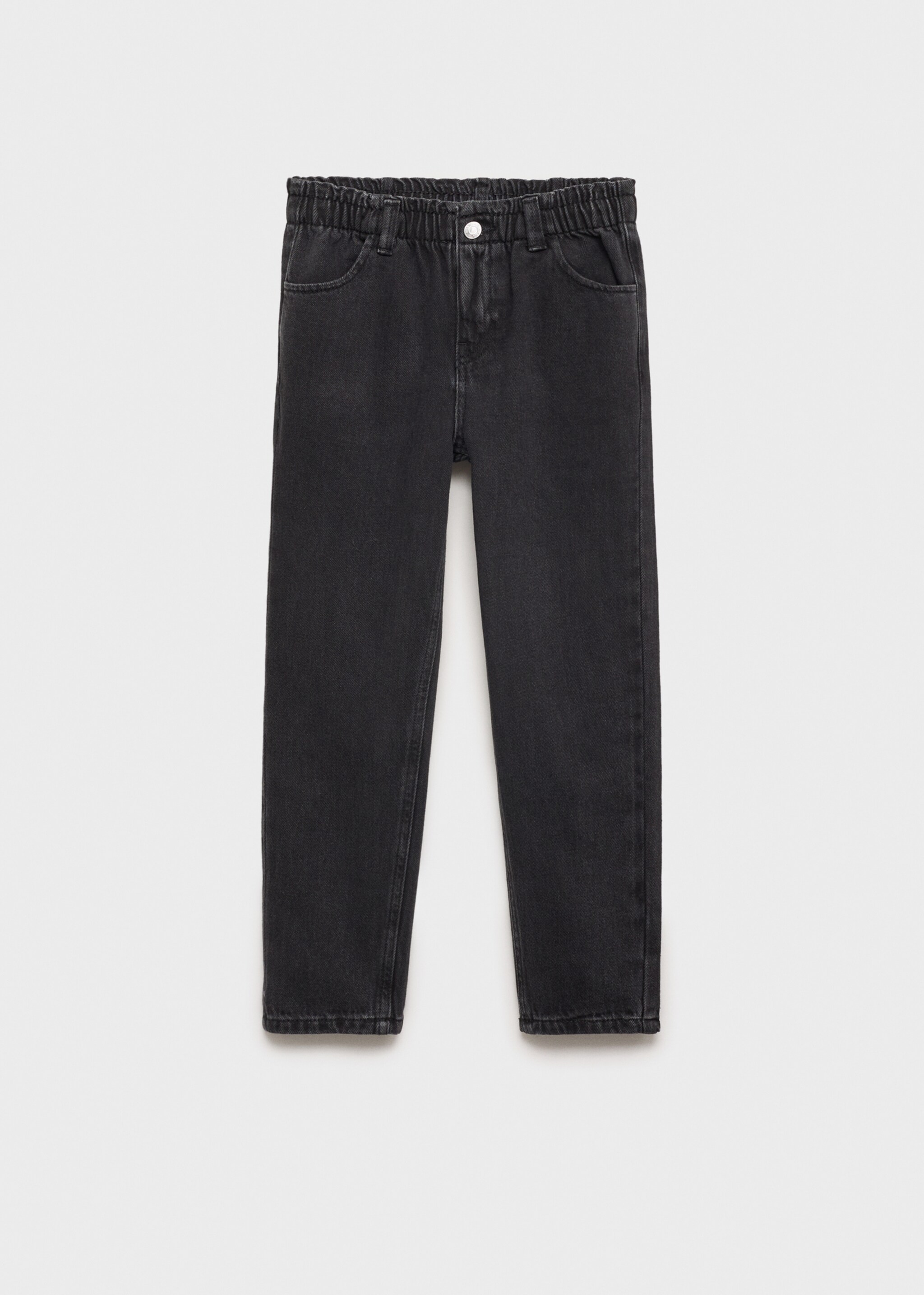 Paperbag jeans - Artikel zonder model, Black denim. Ref: 87090413-00.