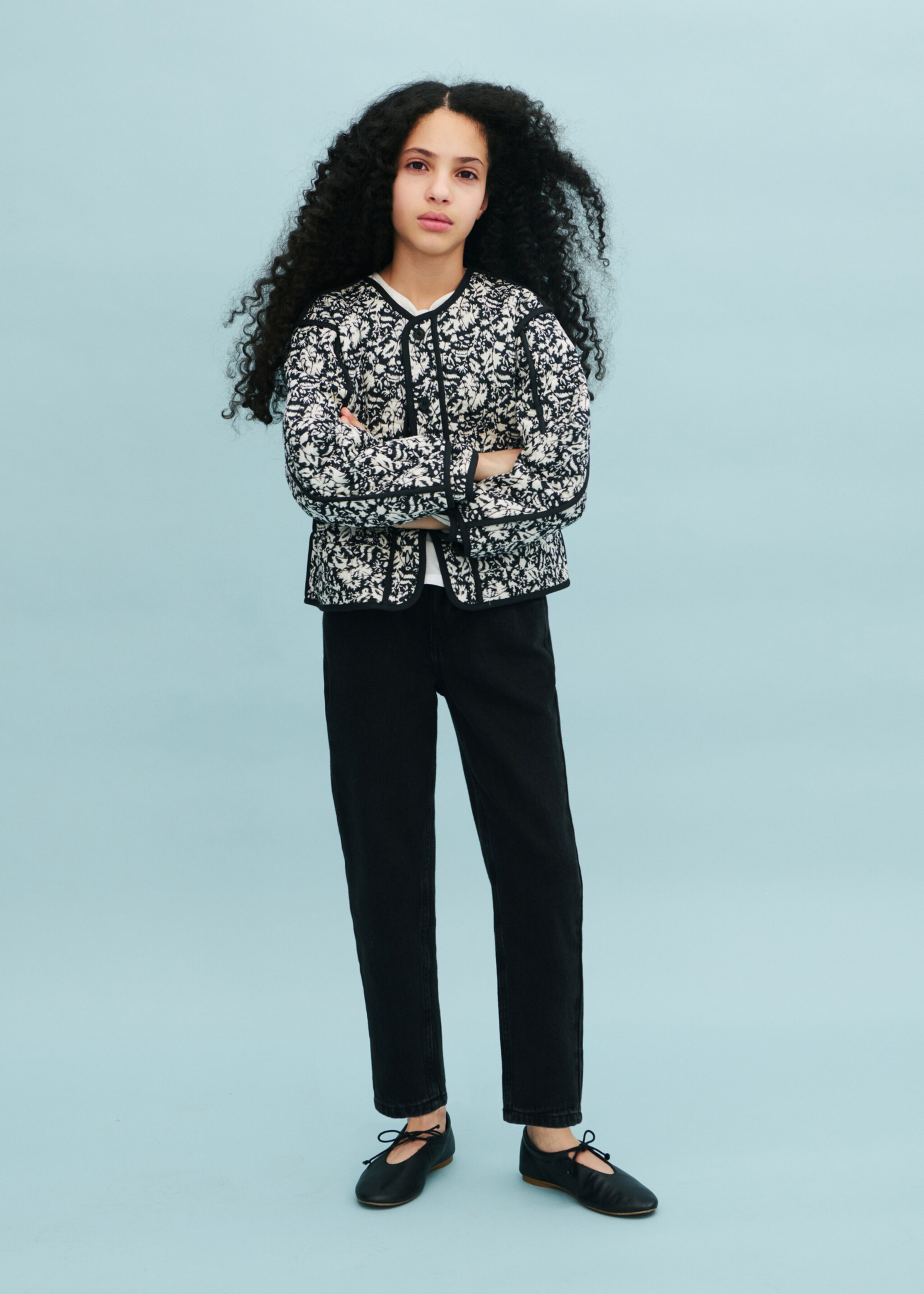 Paperbag jeans - Detail van het artikel 5, Black denim. Ref: 87090413-00.