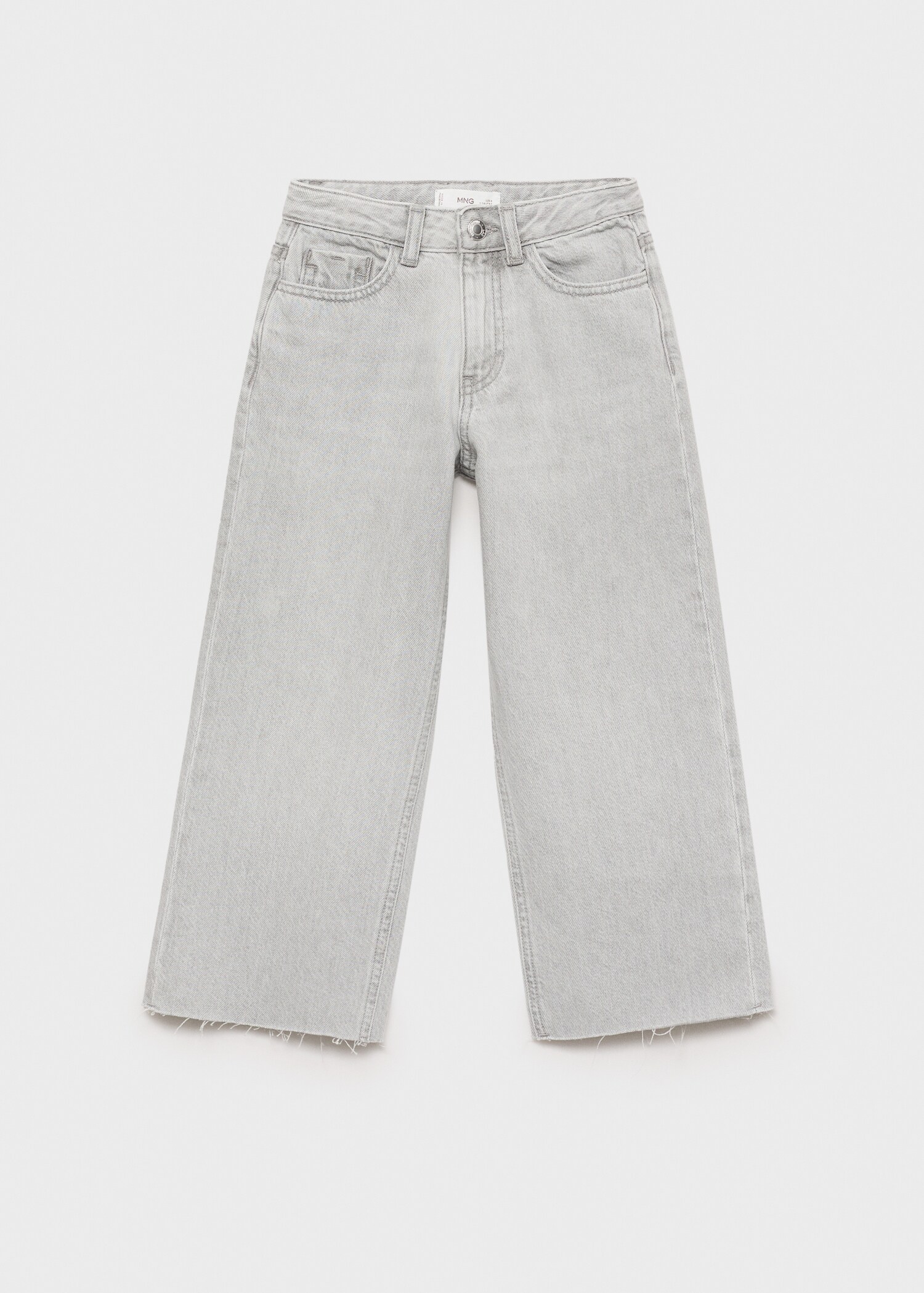 Culotte-jeans met gerafelde broekspijpen - Artikel zonder model