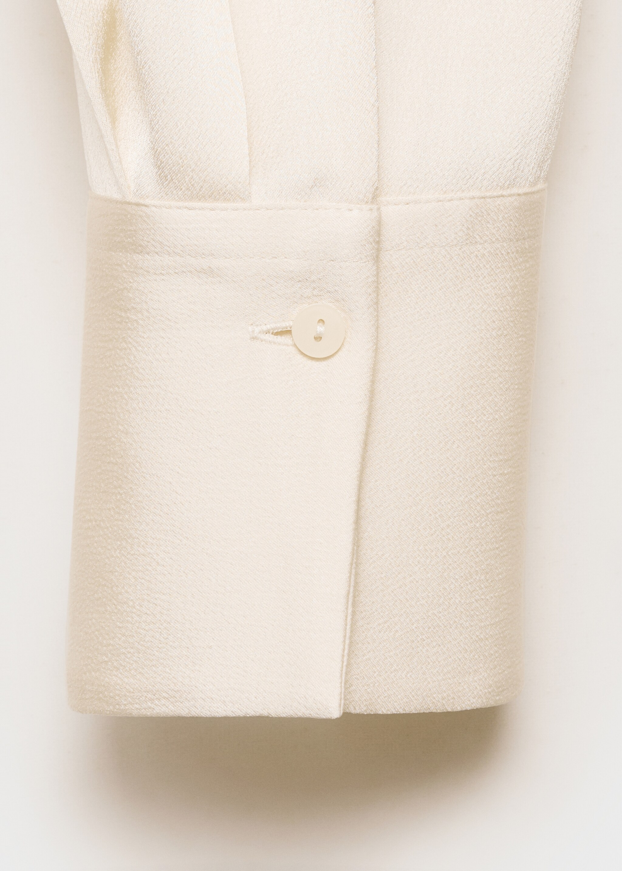 Satin finish flowy shirt - Details of the article 0, Off White. Ref: 87090415-00.