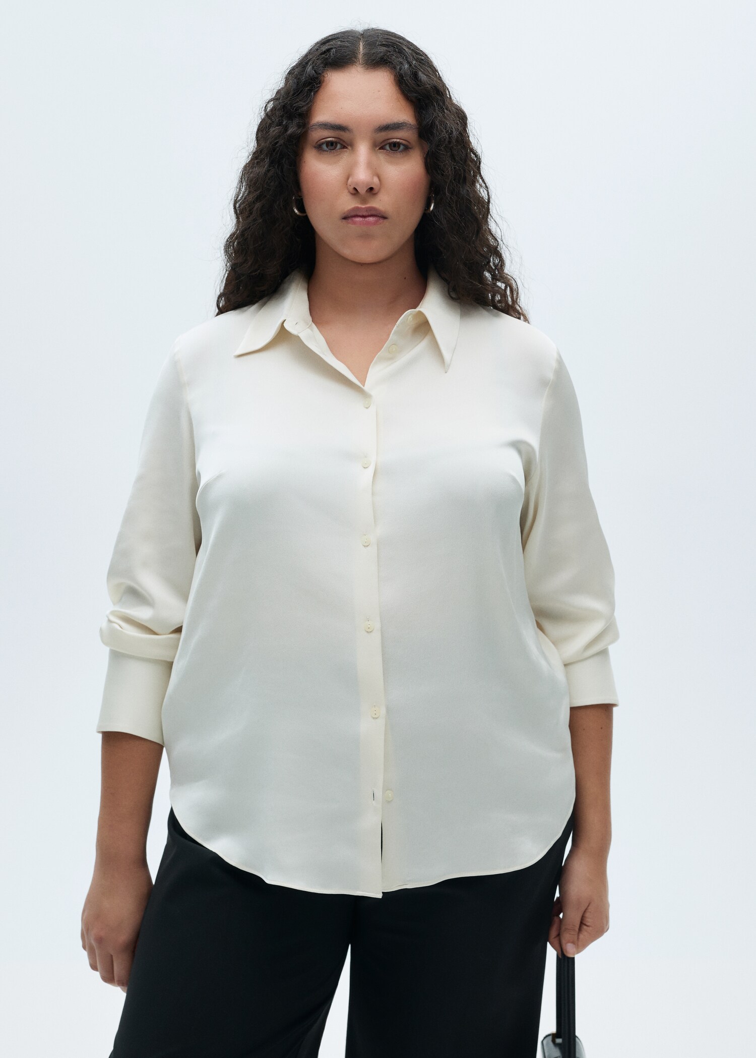 Satin finish flowy shirt - Details of the article 5