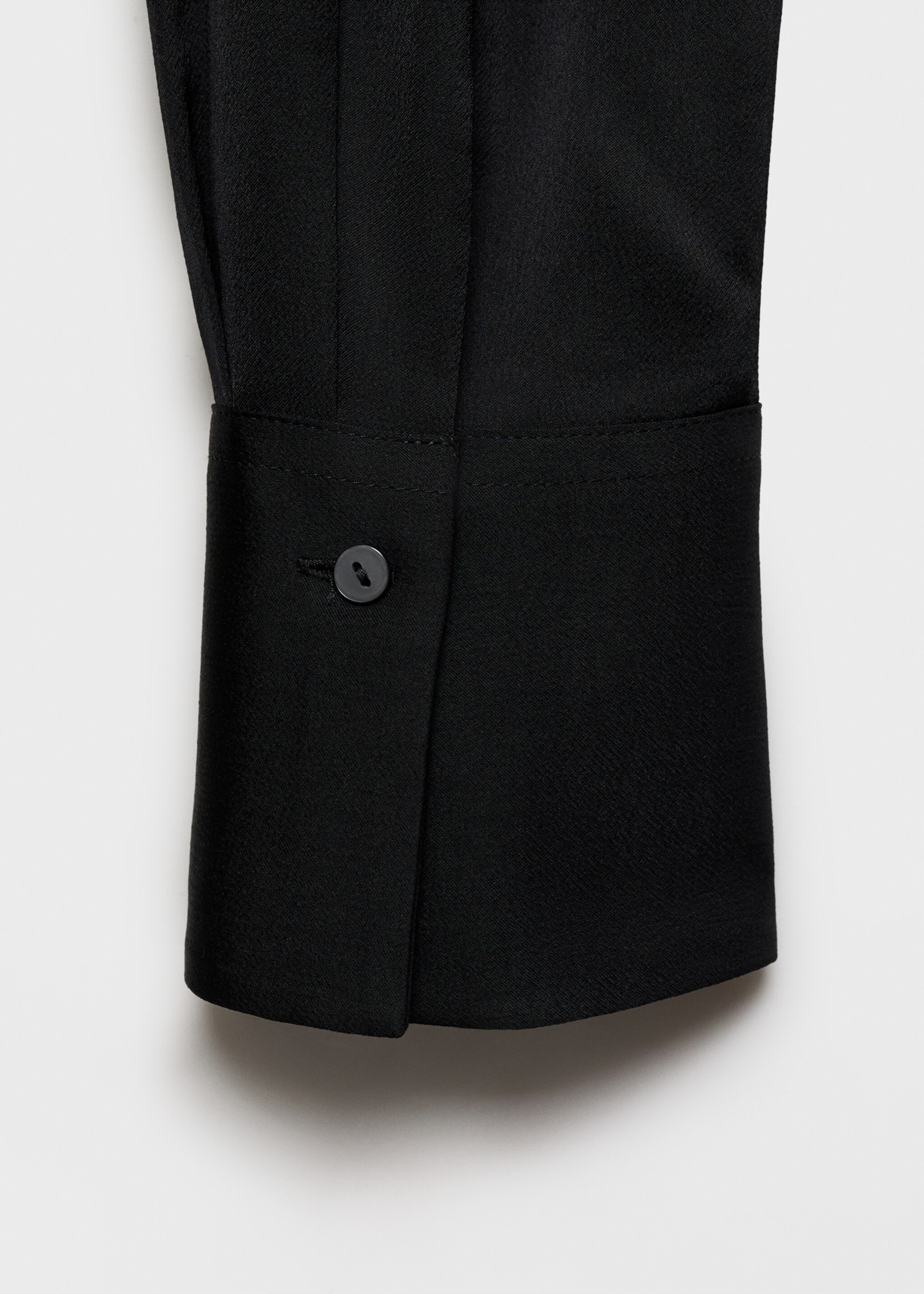 Satin finish flowy shirt - Details of the article 0, Black. Ref: 87090415-00.