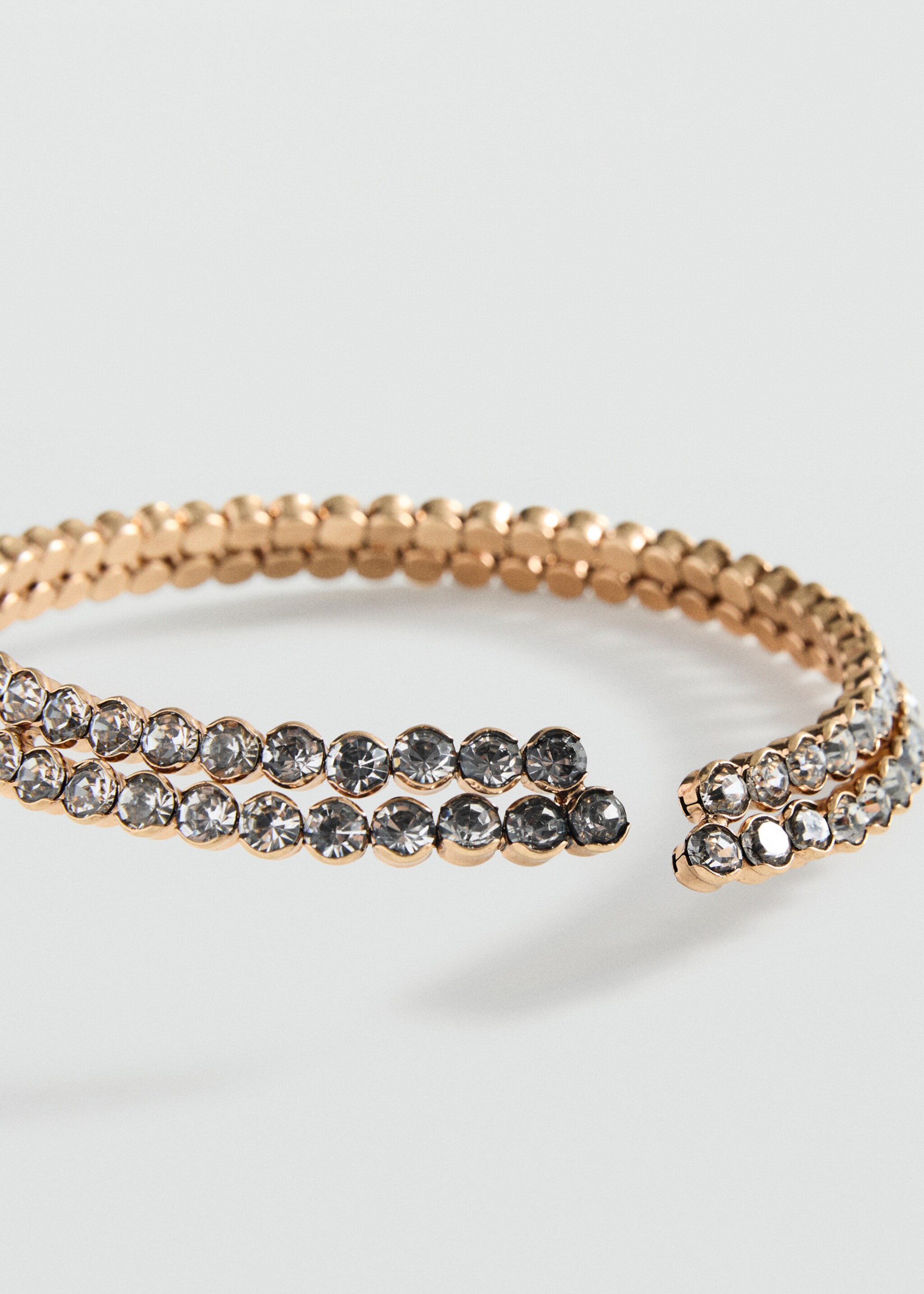 Collar rígido strass - Plano medio, Oro. Ref: 87090416-00.