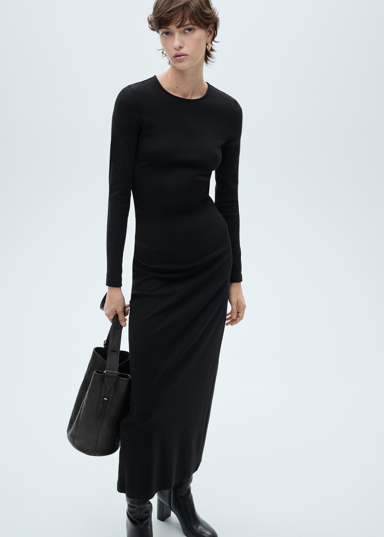 Knit midi dress - Medium plane