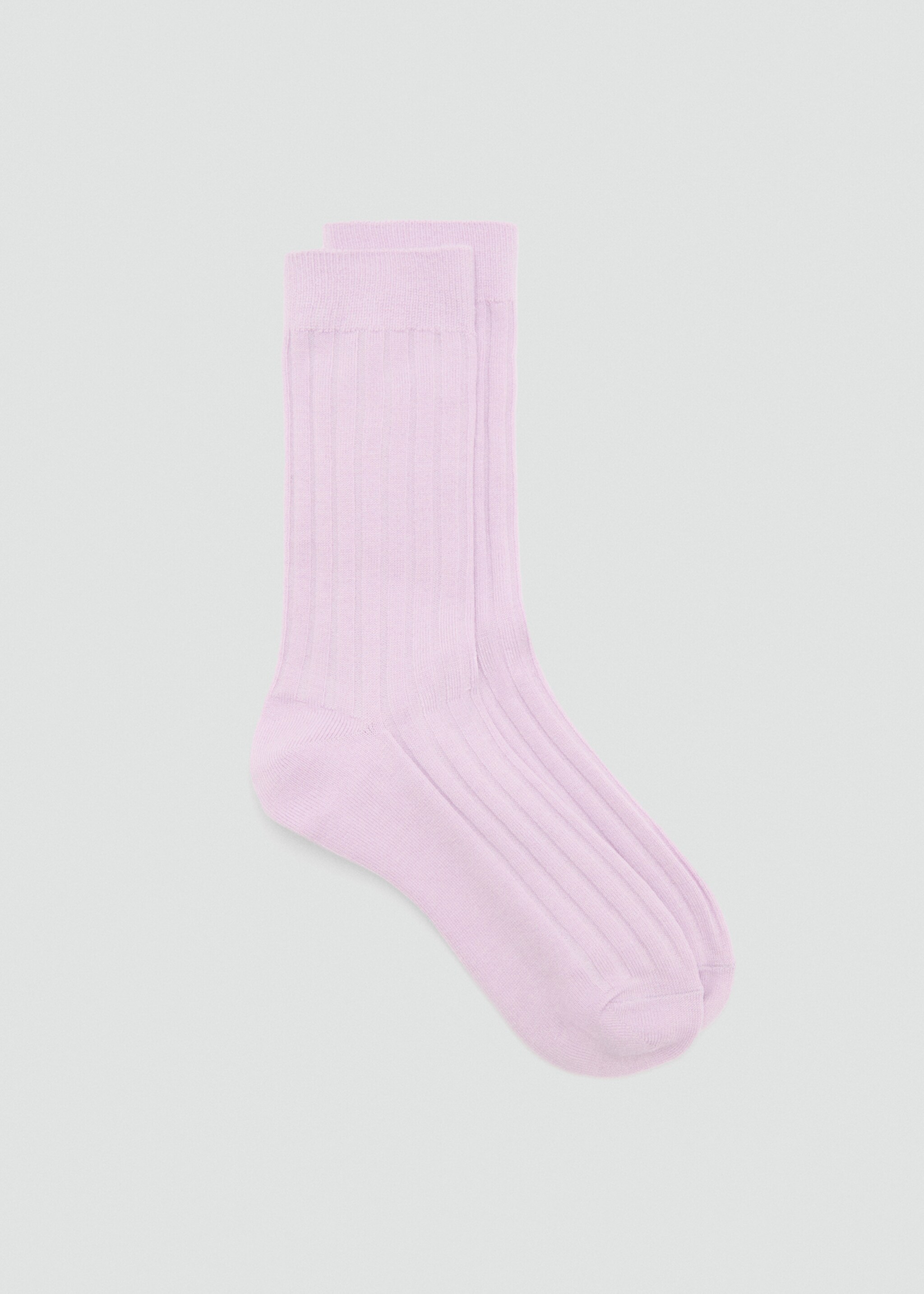 Rippsocken aus Wollgemisch - Artikel ohne Model, Lila. Ref: 87090420-00.