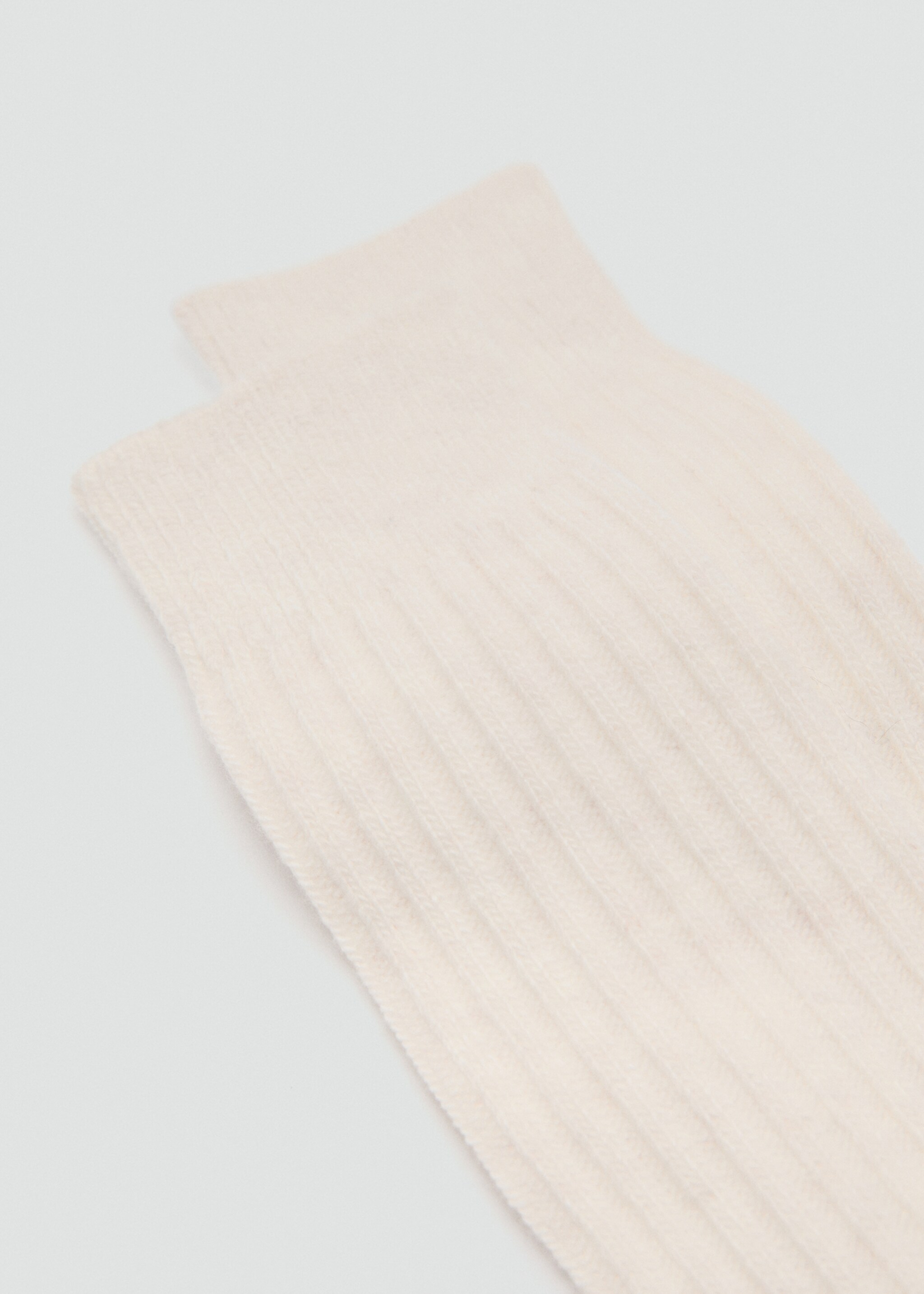 Ribbed socks - Medium plane, Beige. Ref: 87090421-00.