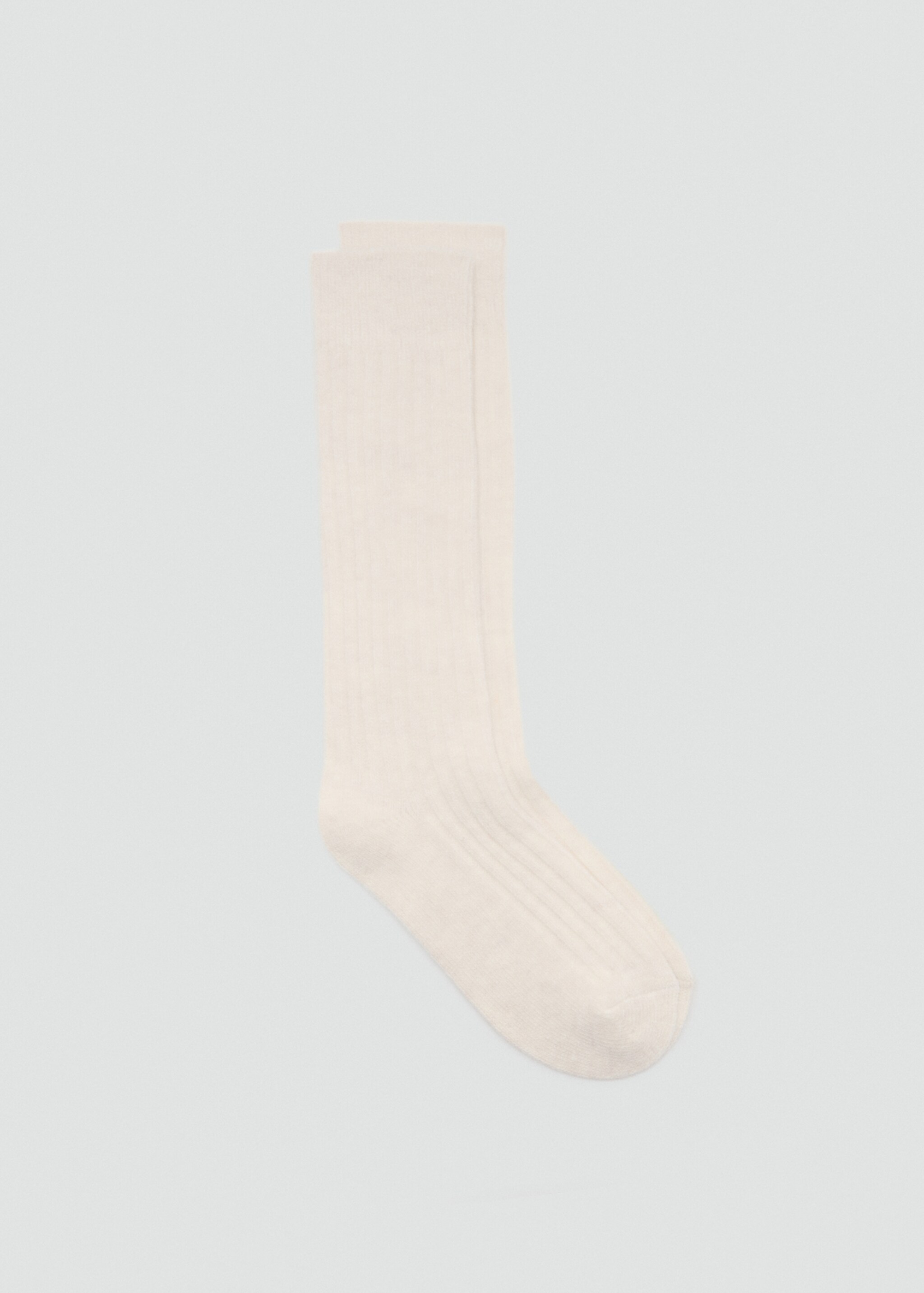Ribbed socks - Article without model, Beige. Ref: 87090421-00.