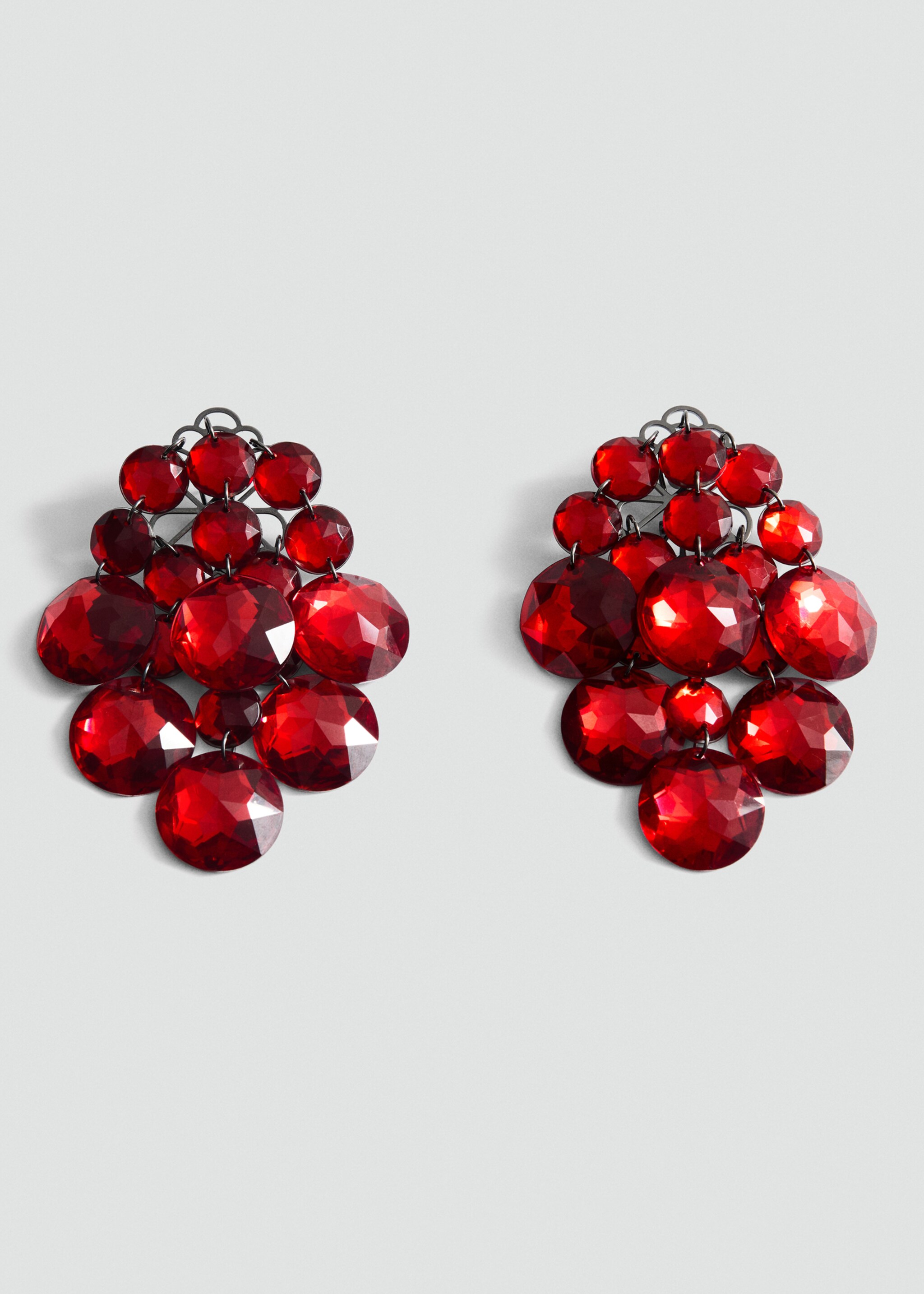 Cascadeoorbellen kralen - Artikel zonder model, Rood. Ref: 87090428-00.