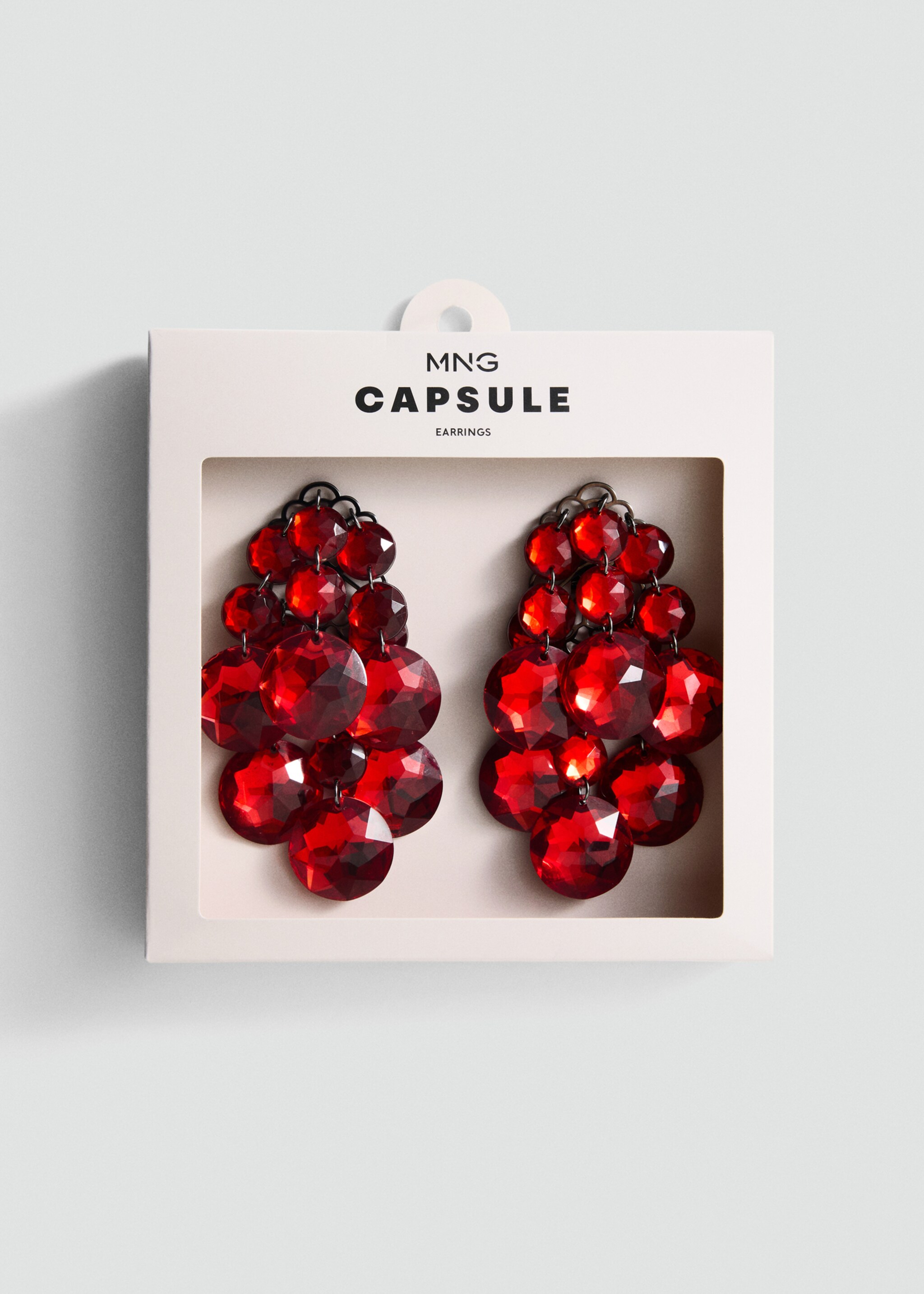Cascadeoorbellen kralen - Detail van het artikel 1, Rood. Ref: 87090428-00.