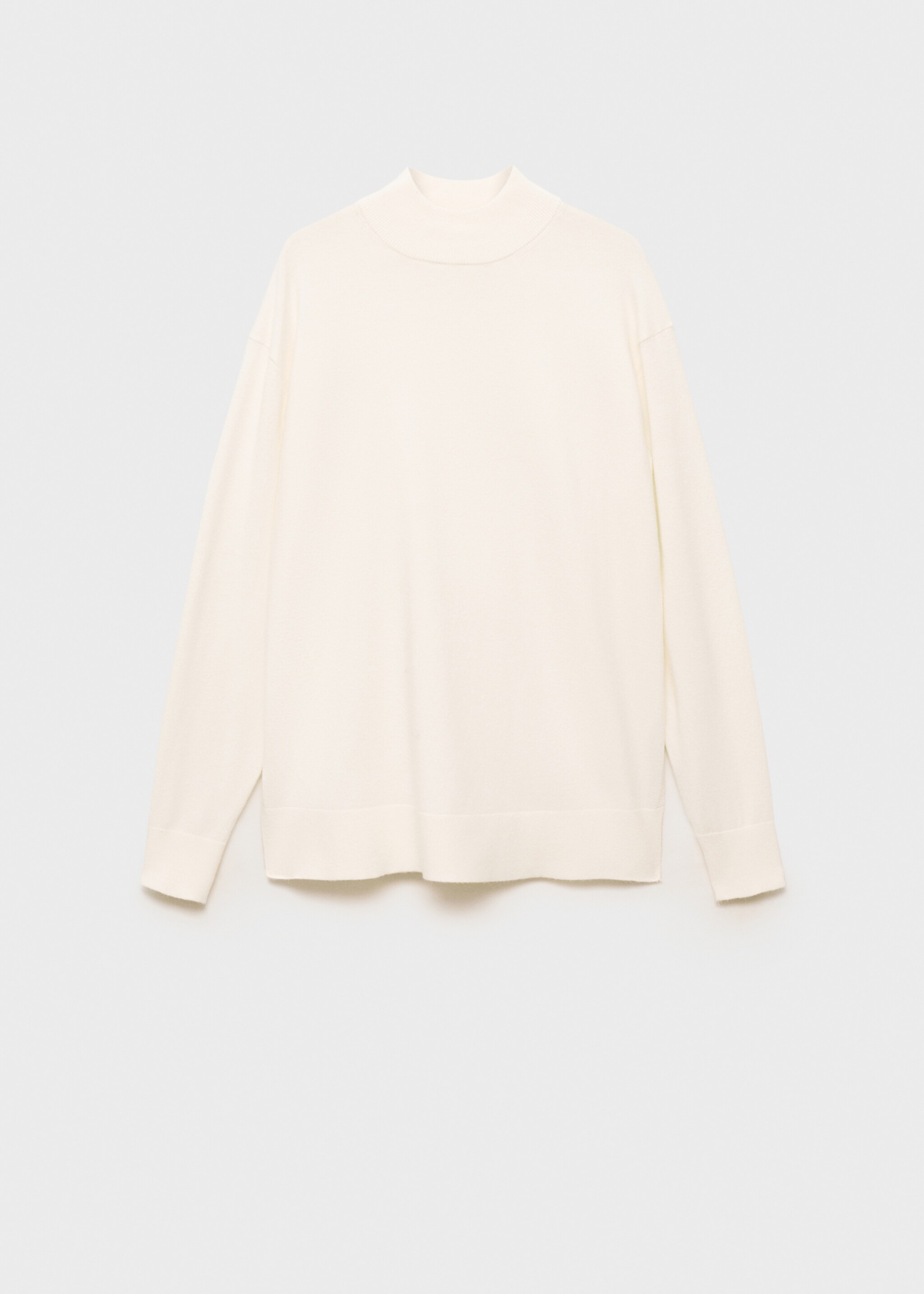 Pull-over maille col montant - Article sans modèle, Écru. Ref: 87090430-00.