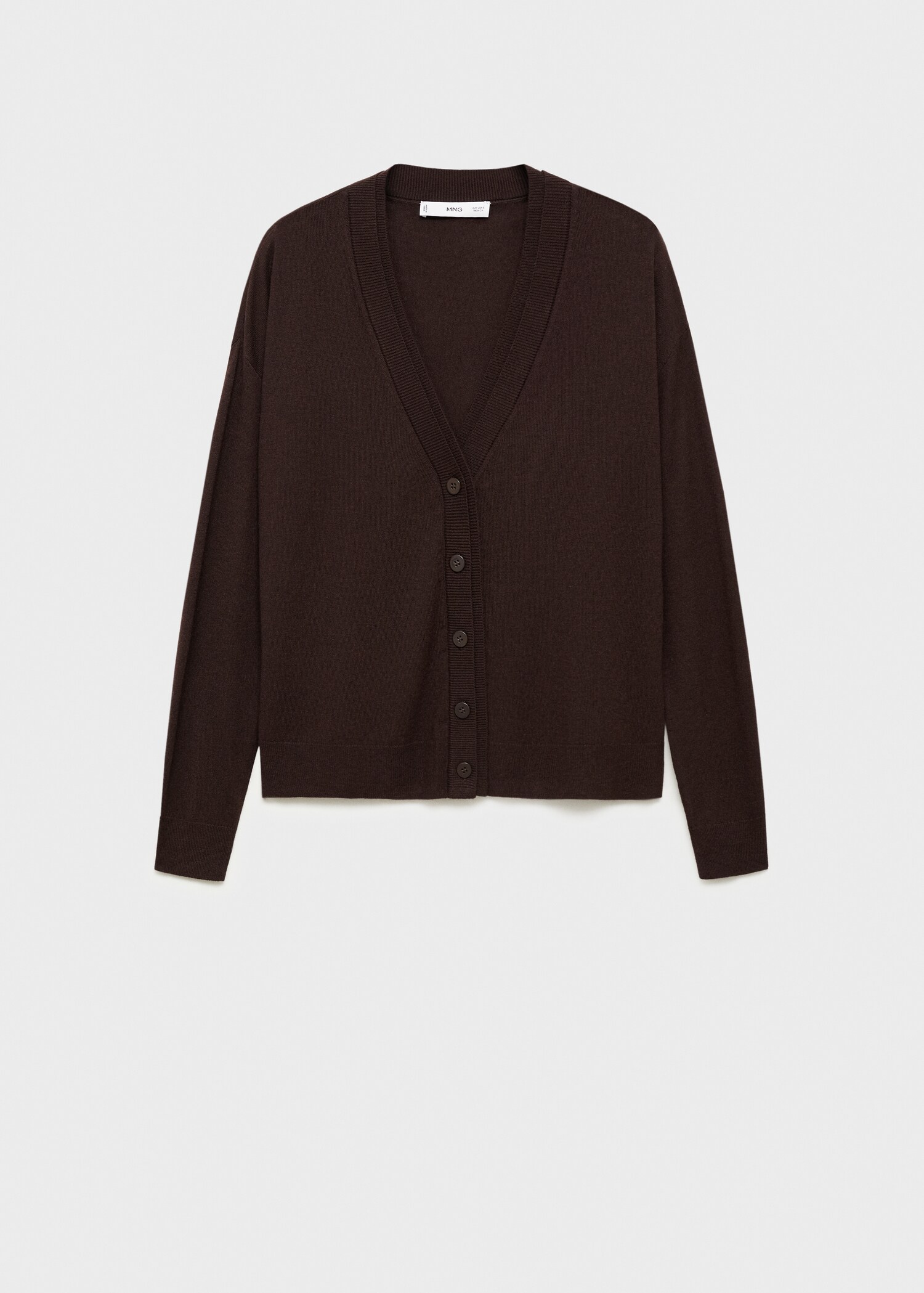 Úpletový kardigan s výstřihem do V - Zboží bez modelu