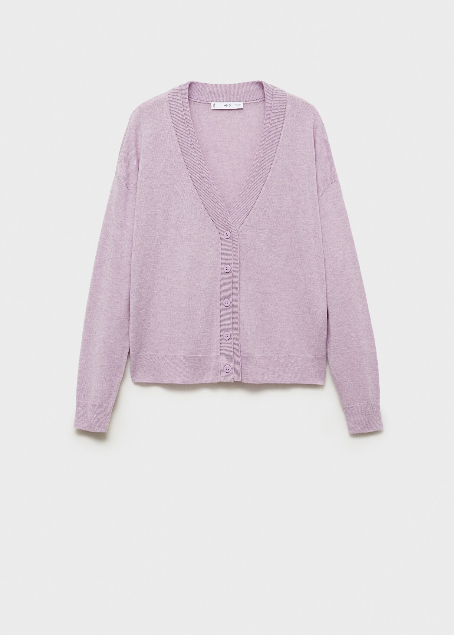 Úpletový kardigan s výstřihem do V - Zboží bez modelu