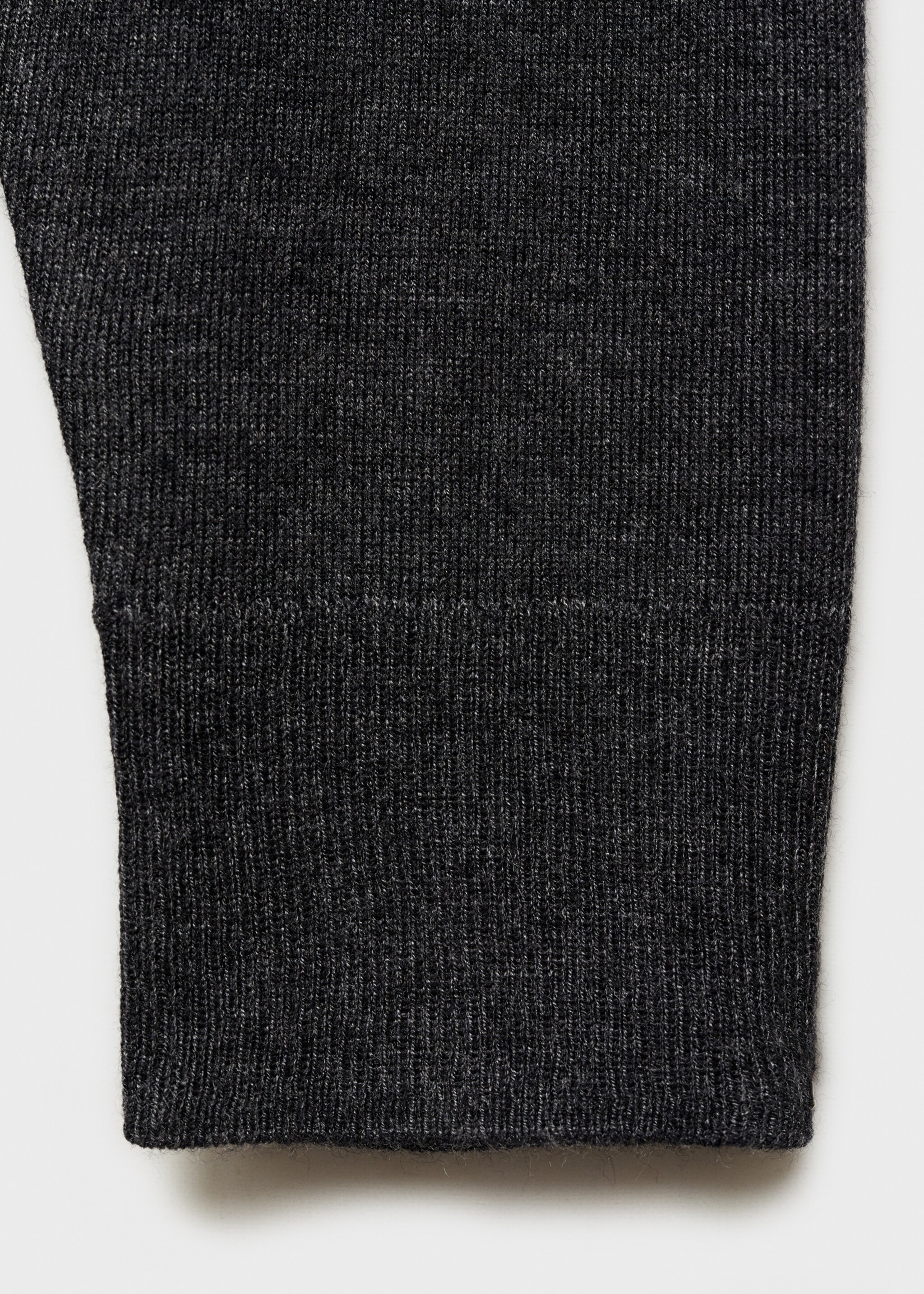 V-neck knitted cardigan - Details of the article 0, Dark Heather Grey. Ref: 87090432-00.