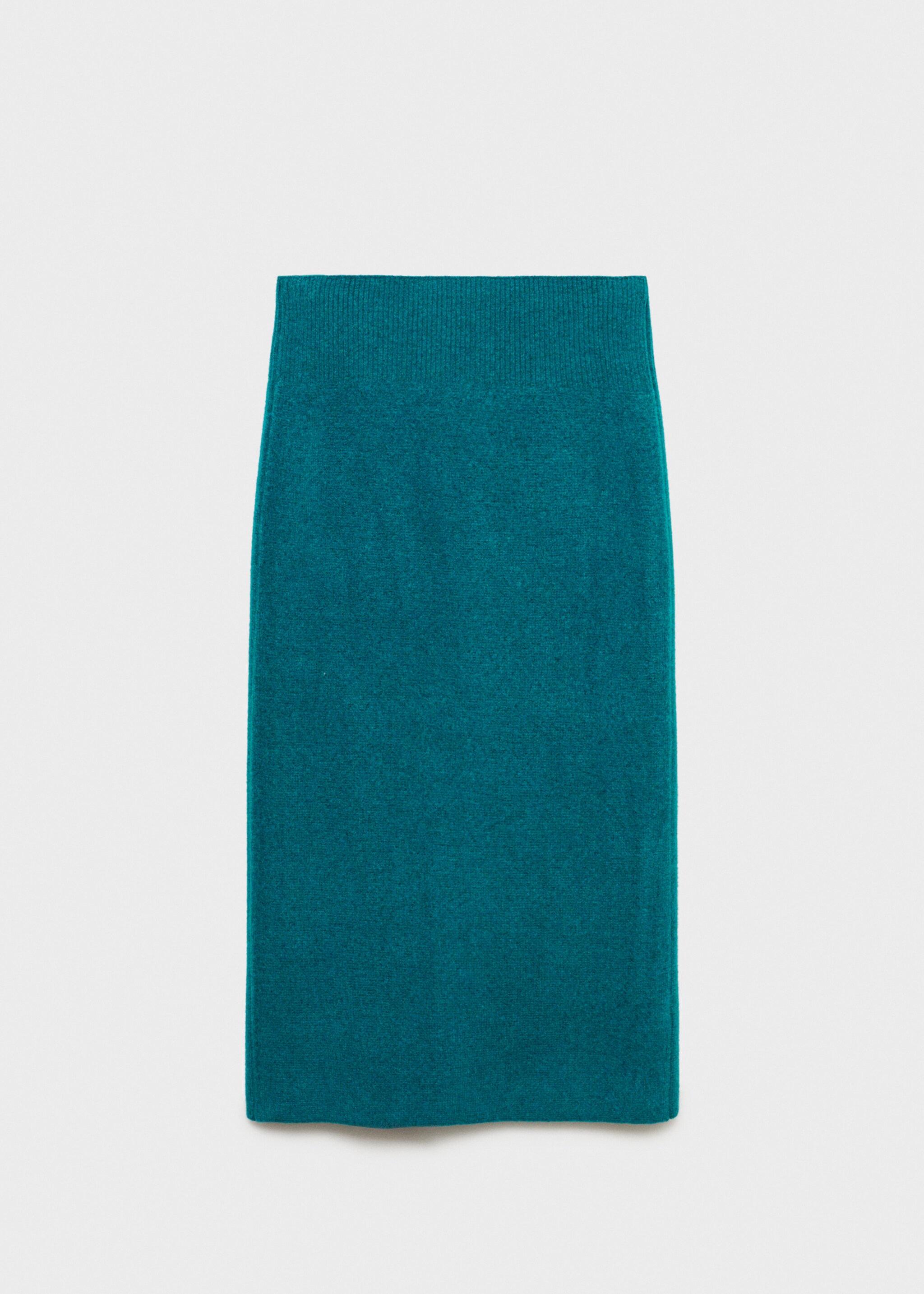 Jupe midi maille fermeture Éclair - Article sans modèle, Vert. Ref: 87090435-00.