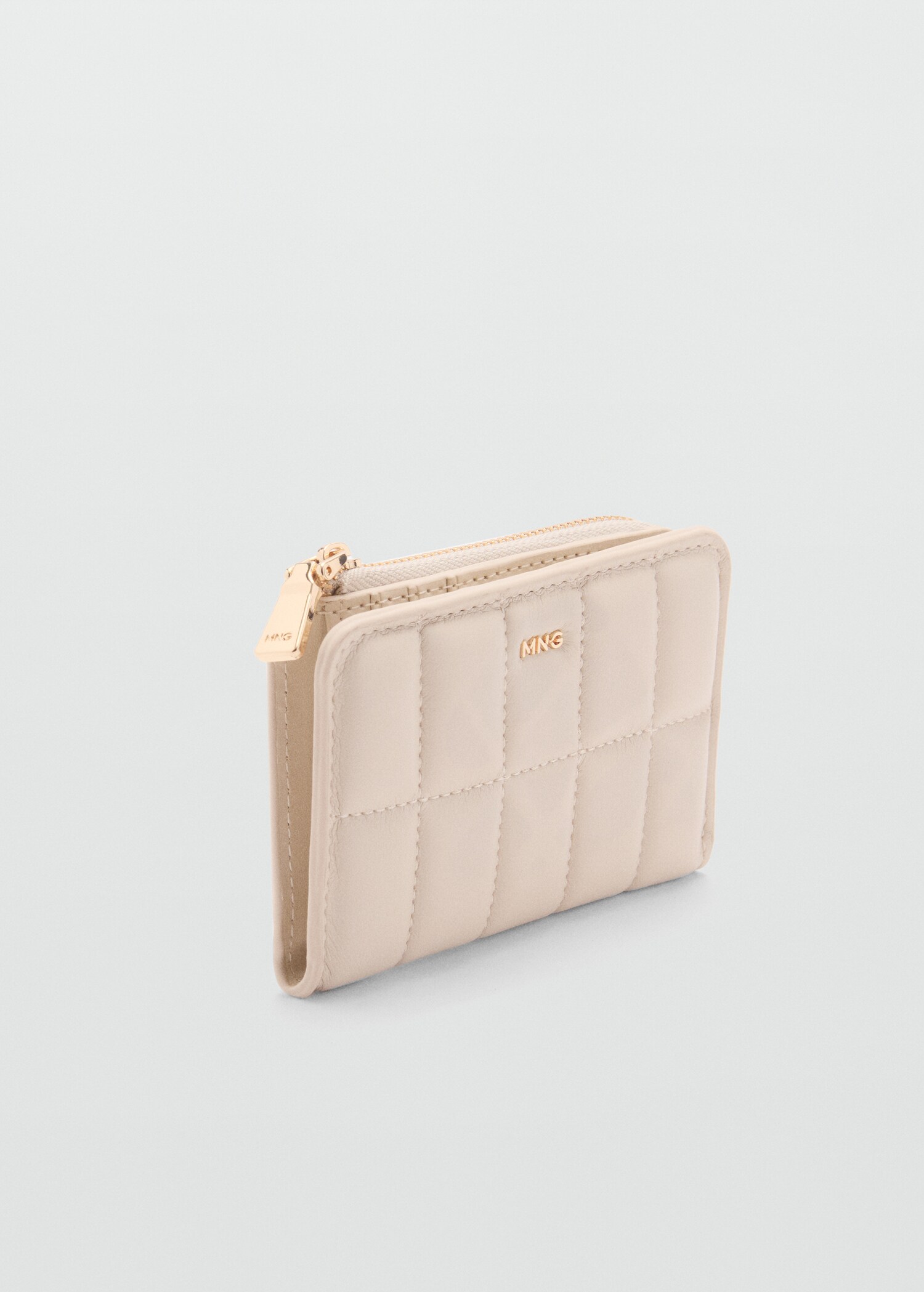 Quilted wallet with flap - Medium plane