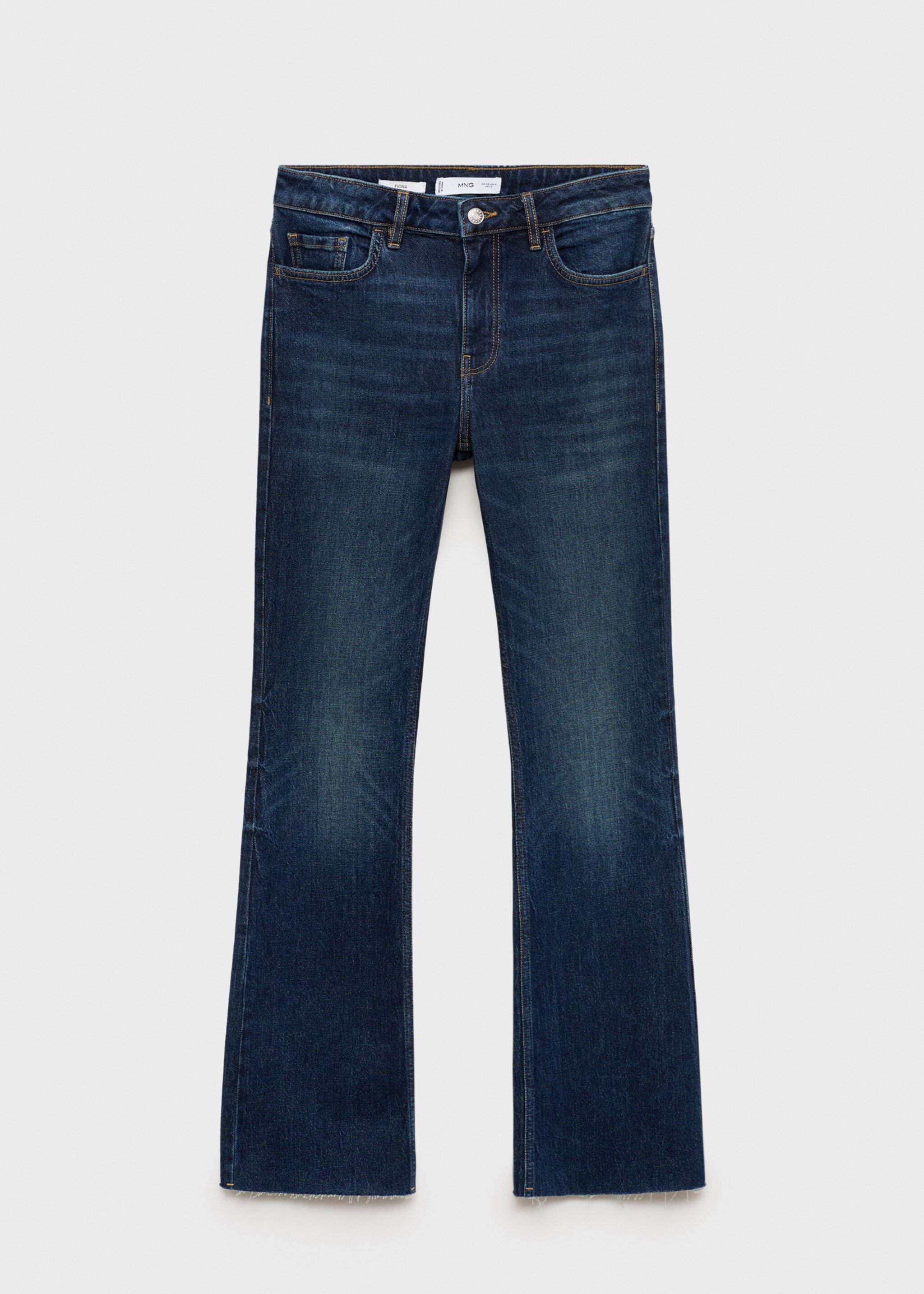 Flared Jeans Fiona mit mittlerer Bundhöhe - Artikel ohne Model, Dunkelblau. Ref: 87090442-00.