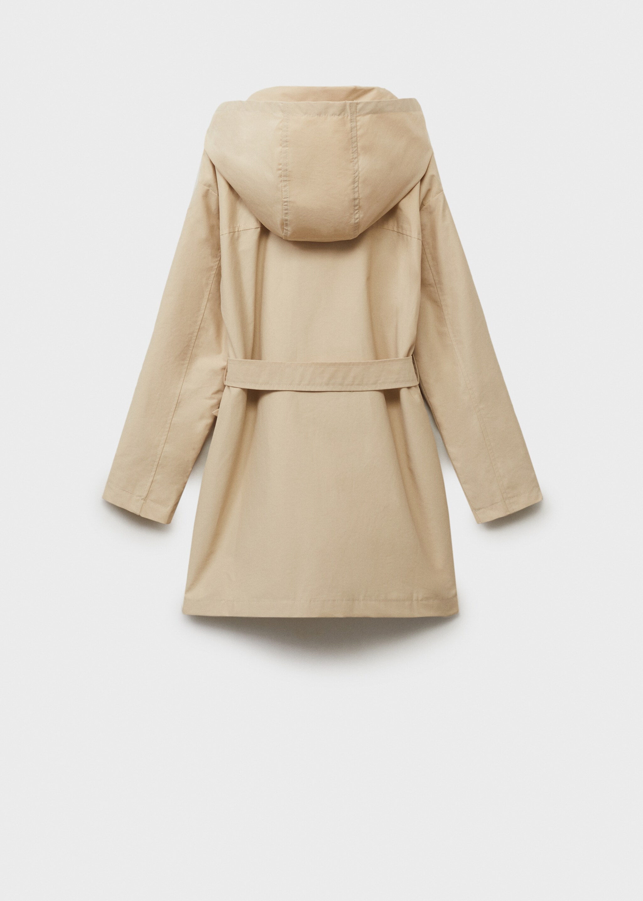 Trench mit Kapuze - Rückseite des Artikels, Mittelbraun. Ref: 87090443-00.