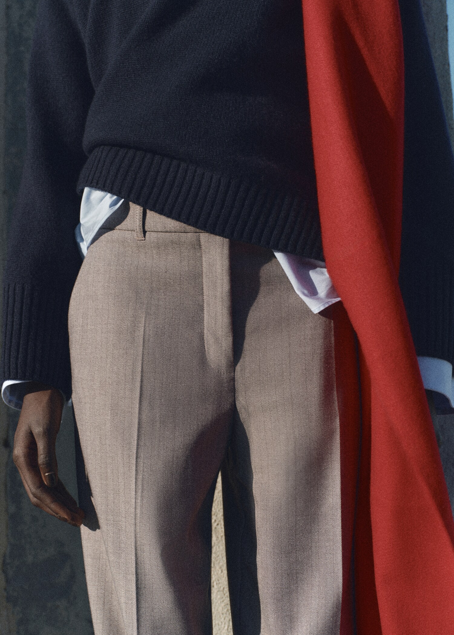 Mid-rise wide leg trousers - Details of the article 2