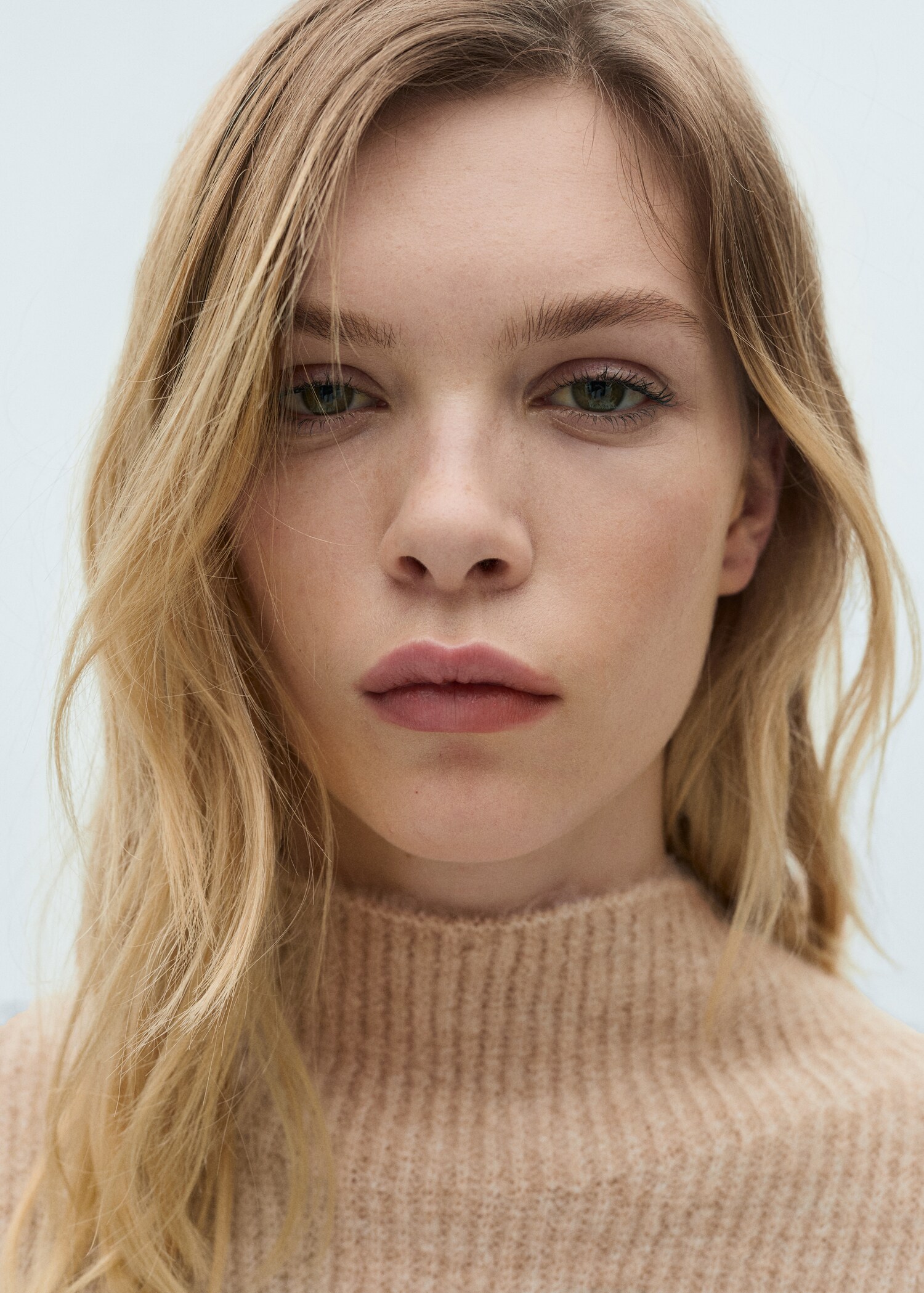 Striped sweater with perkins neck - Details of the article 1