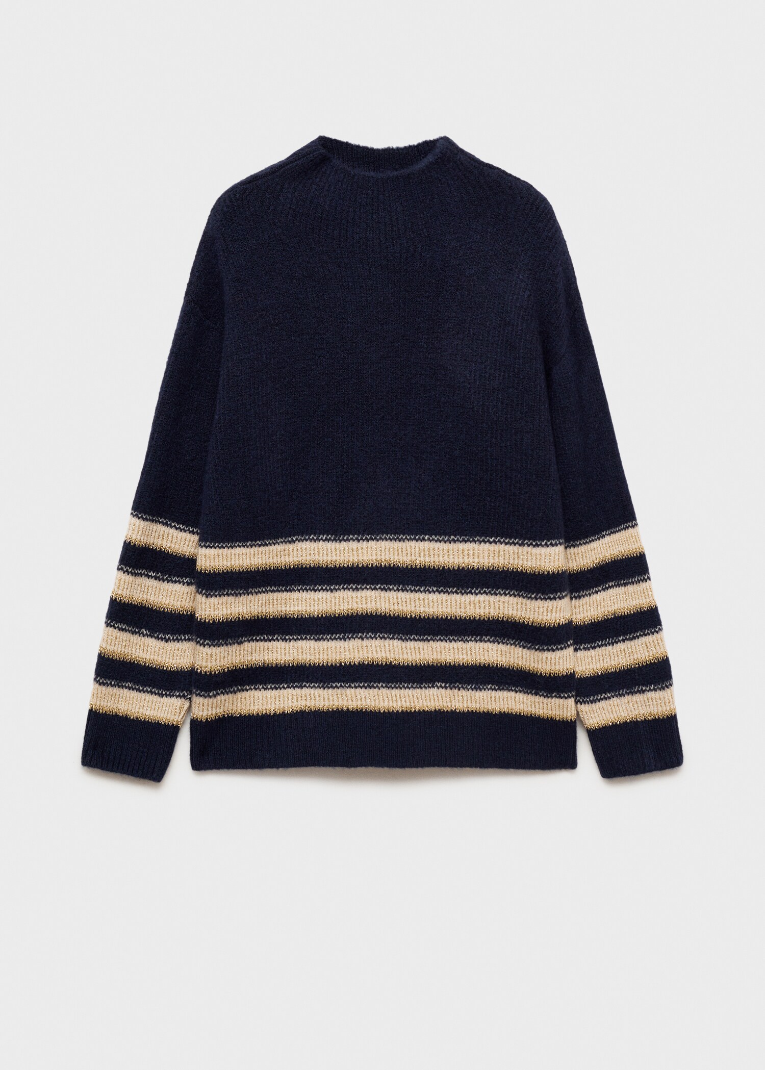 Striped sweater with perkins neck - Article without model
