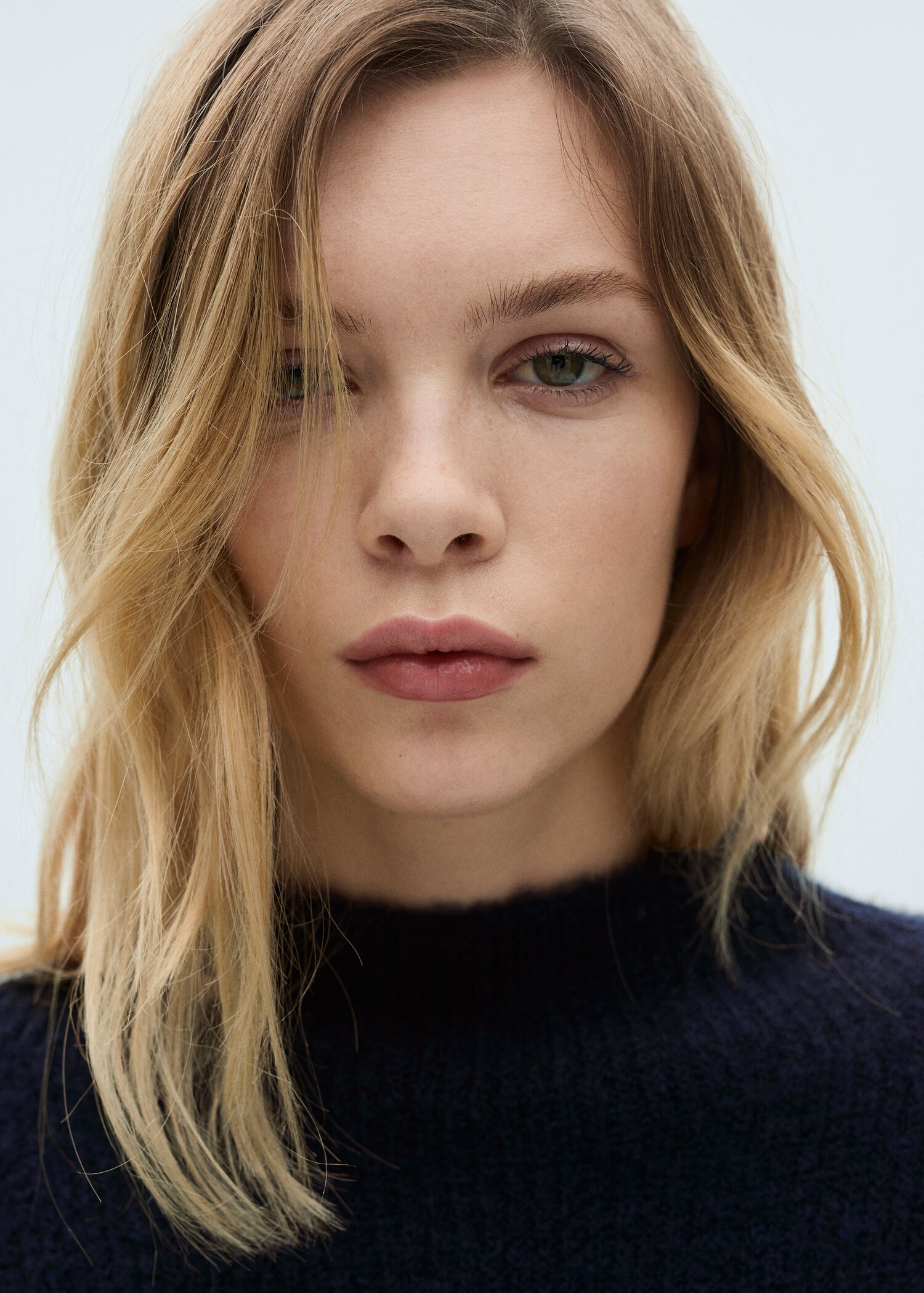 Striped sweater with perkins neck - Details of the article 1