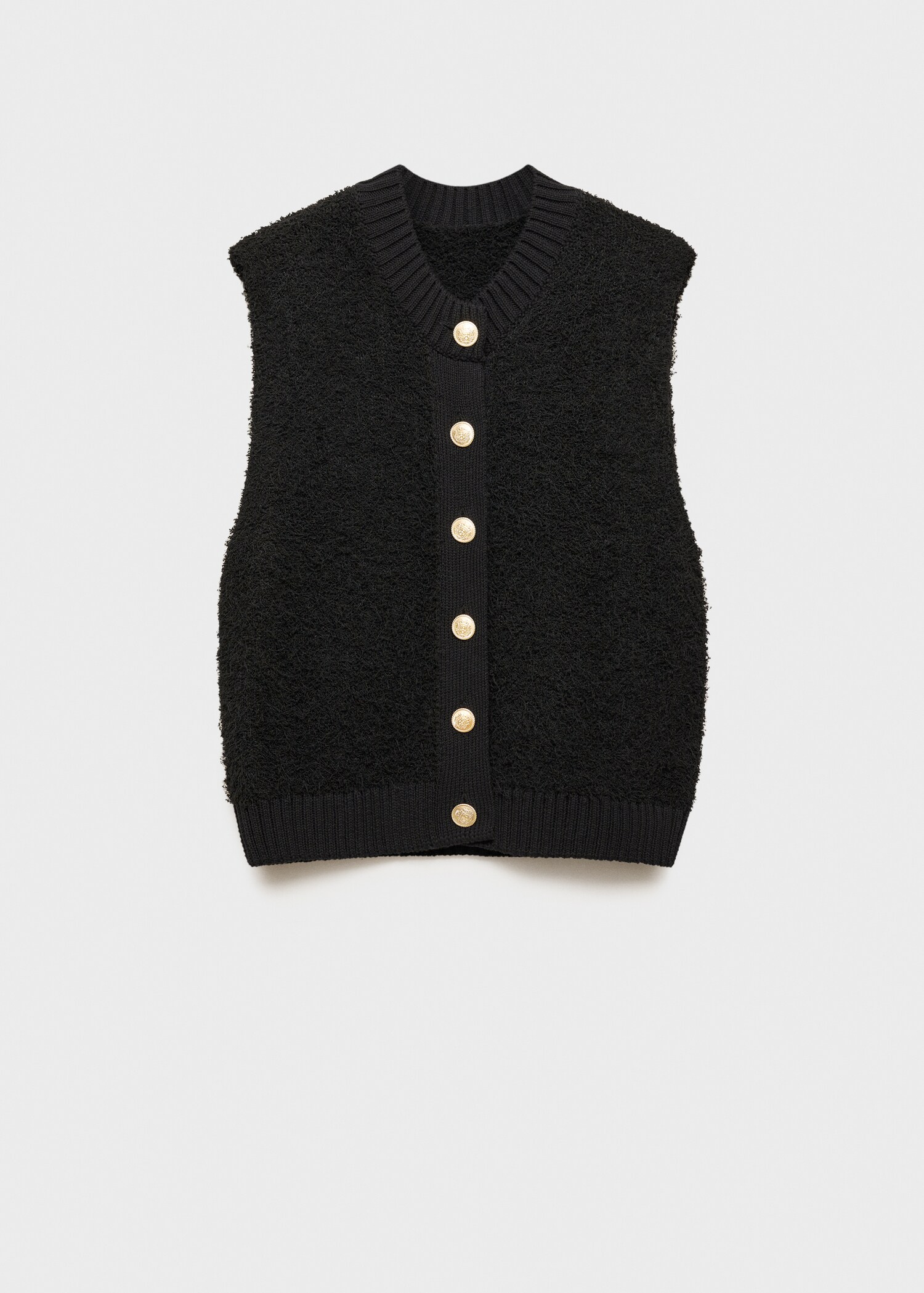 Knitted gilet with buttons - Article without model