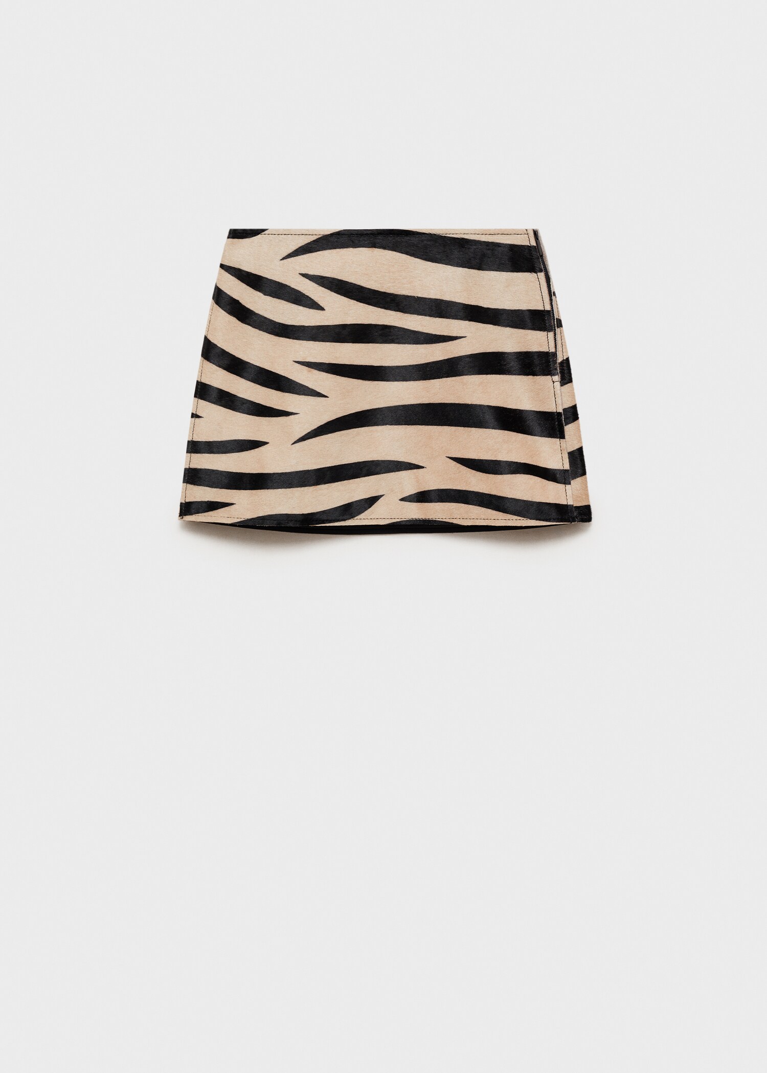 Zebra-print fur skirt - Article without model