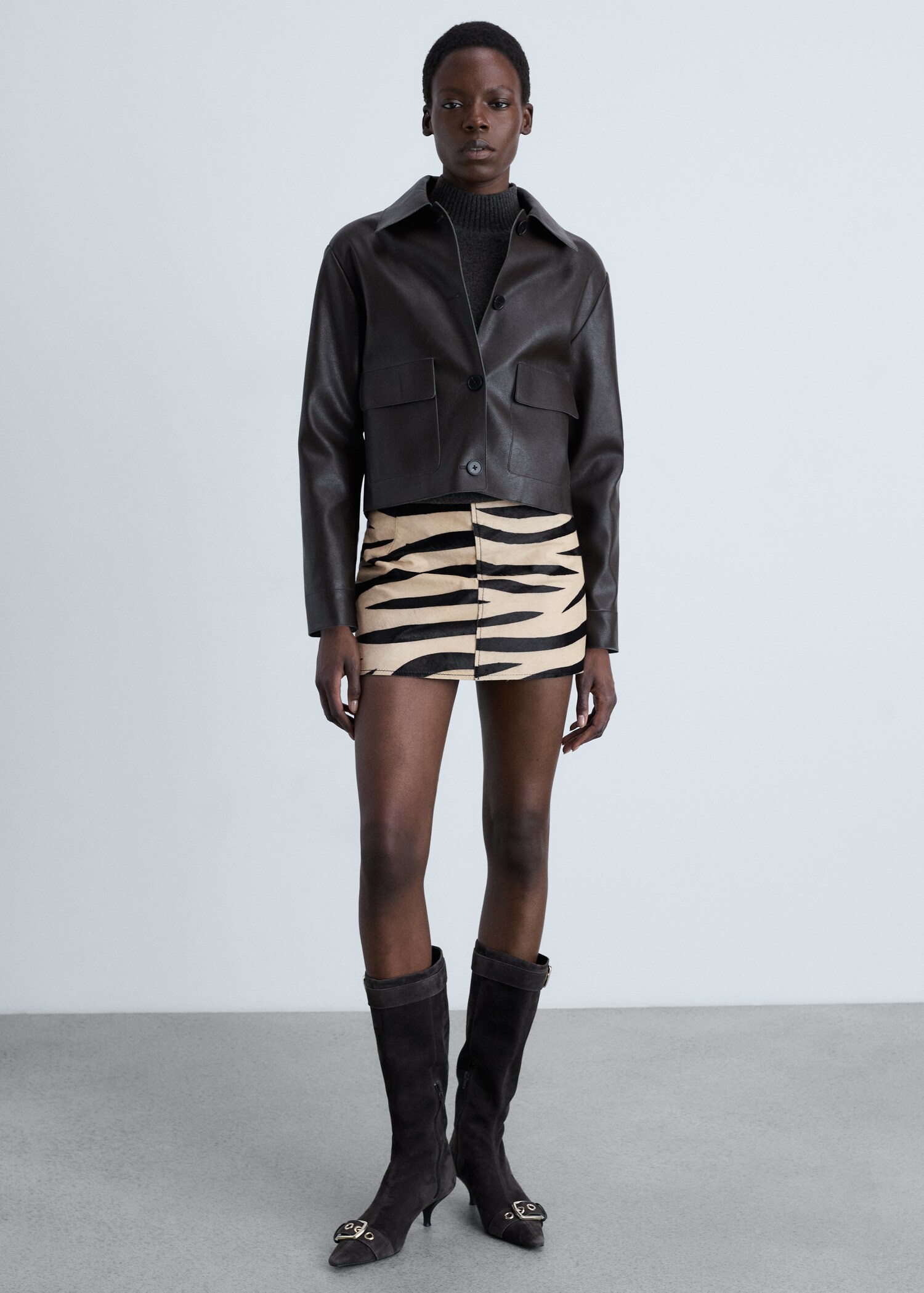 Zebra-print fur skirt - Details of the article 2