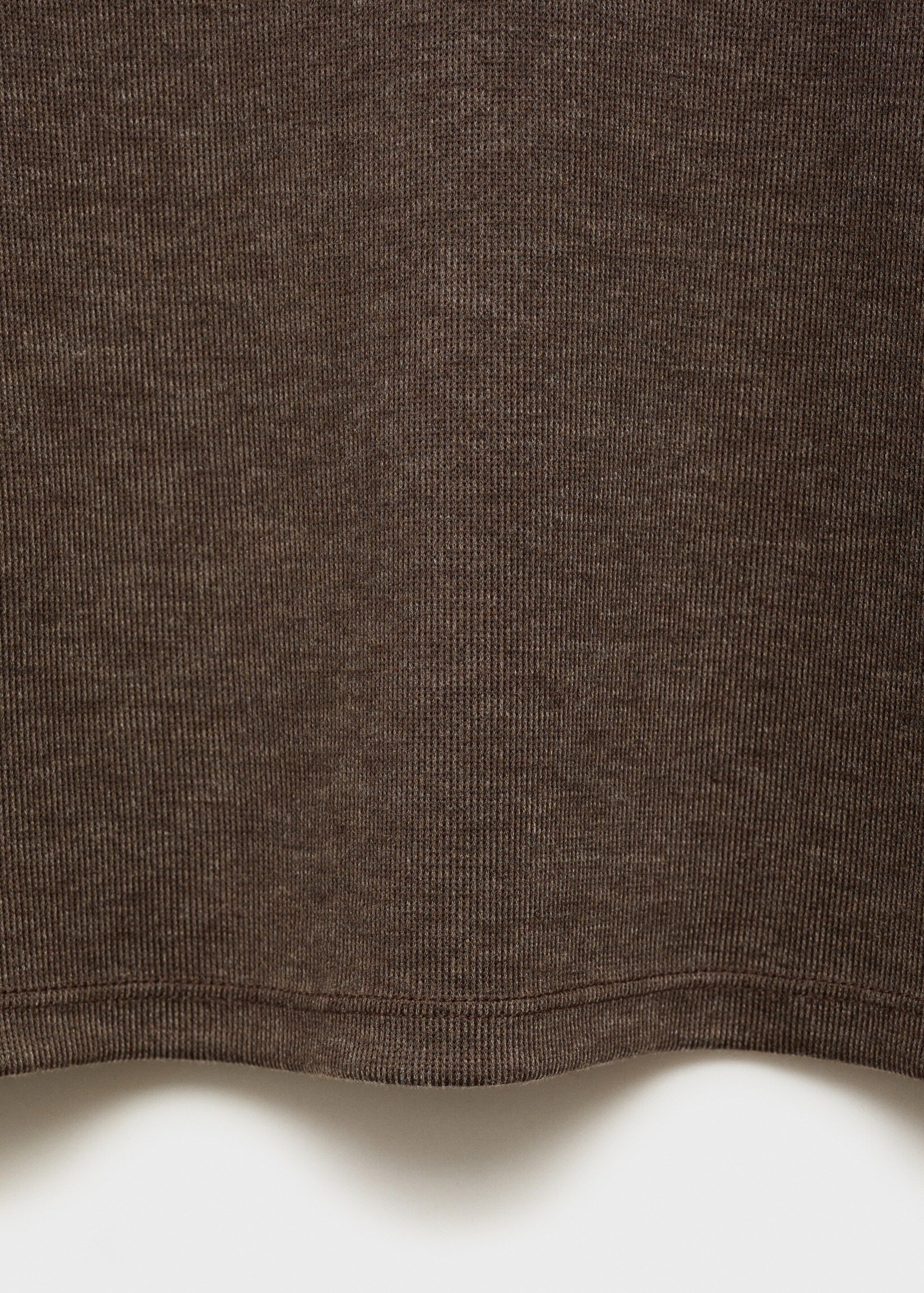 Short-sleeve knitted t-shirt - Details of the article 0, Brown. Ref: 87090455-00.
