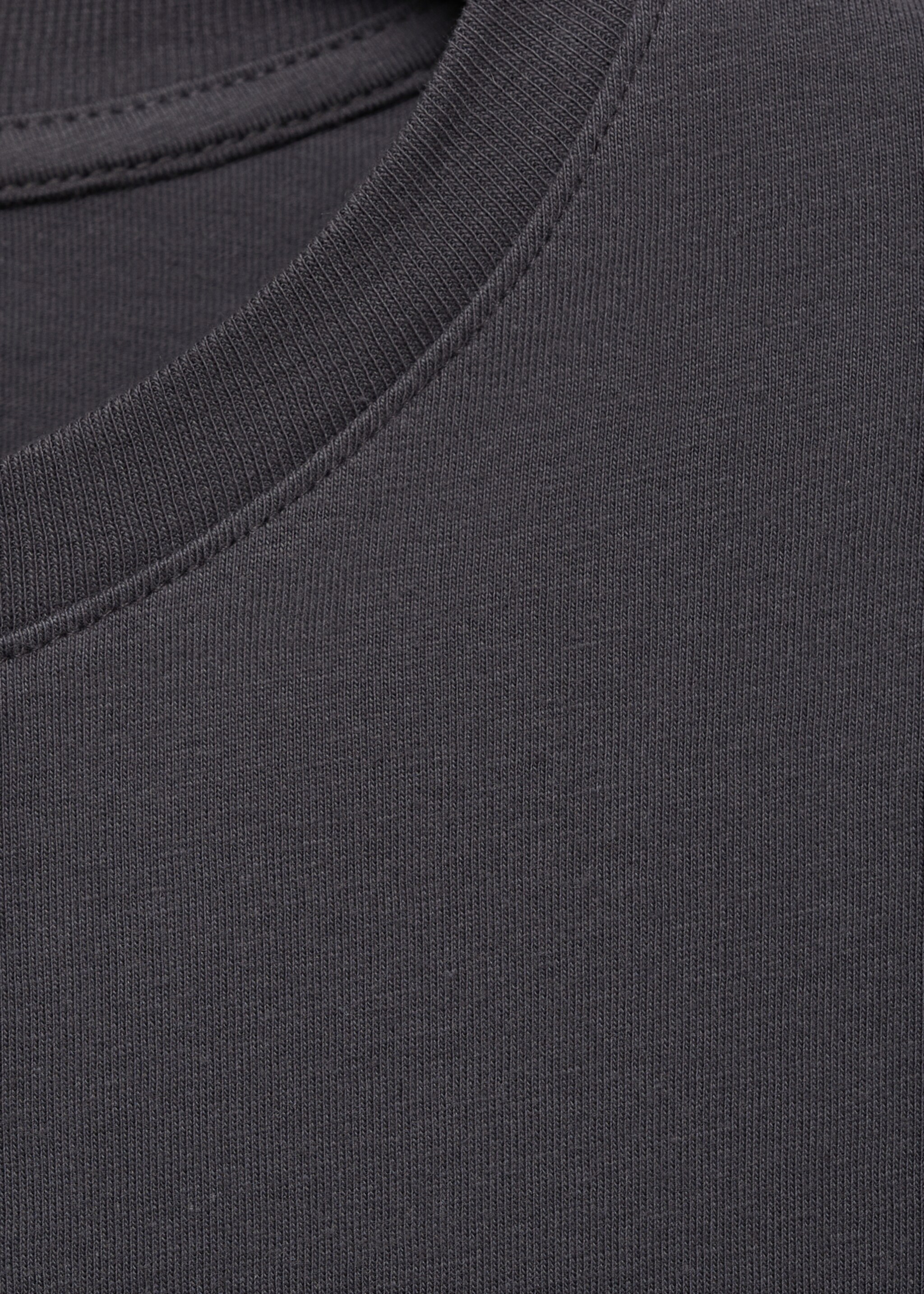 Printed cotton-blend t-shirt - Details of the article 8, Charcoal. Ref: 87090456-00.